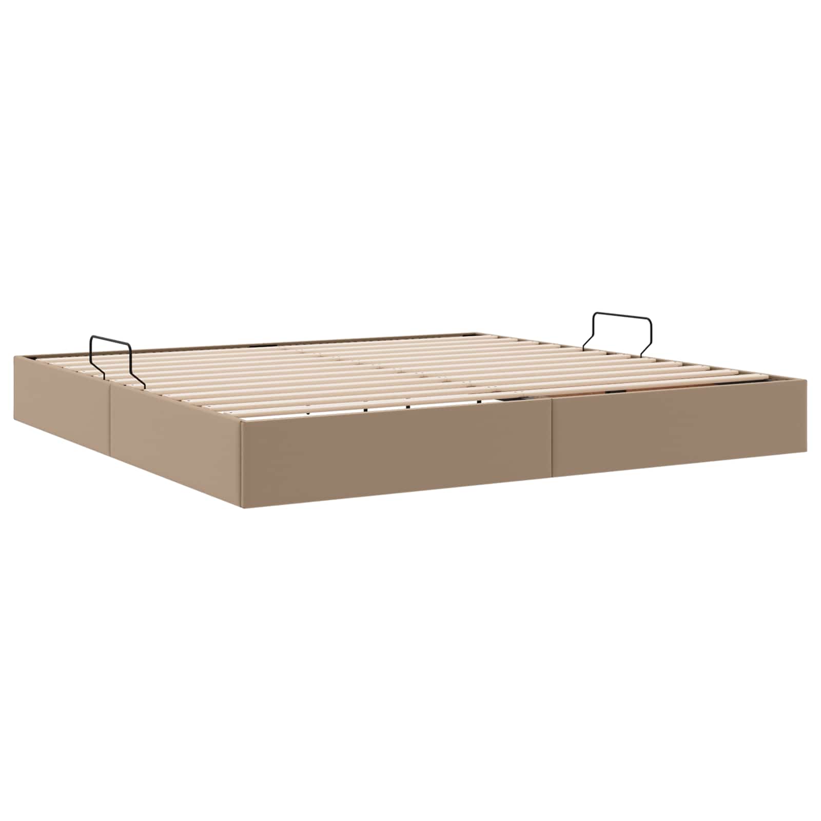 Cadre de lit ottoman Cappuccino 200 x 200 cm Simili cuir