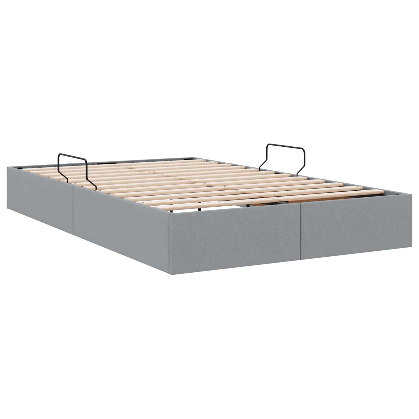 Cadre de lit ottoman Gris clair 120 x 200 cm tissu