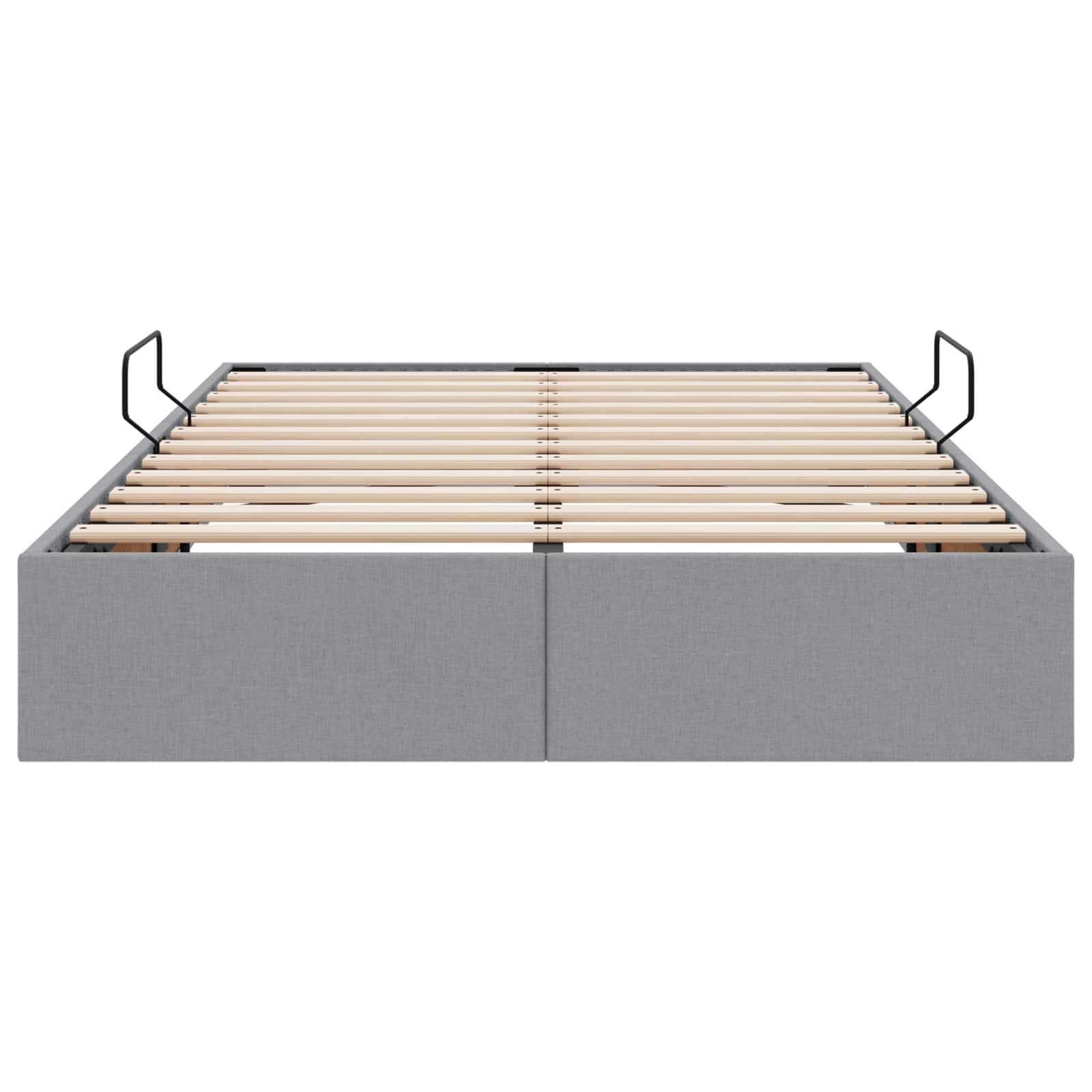 Cadre de lit ottoman Gris clair 120 x 200 cm tissu