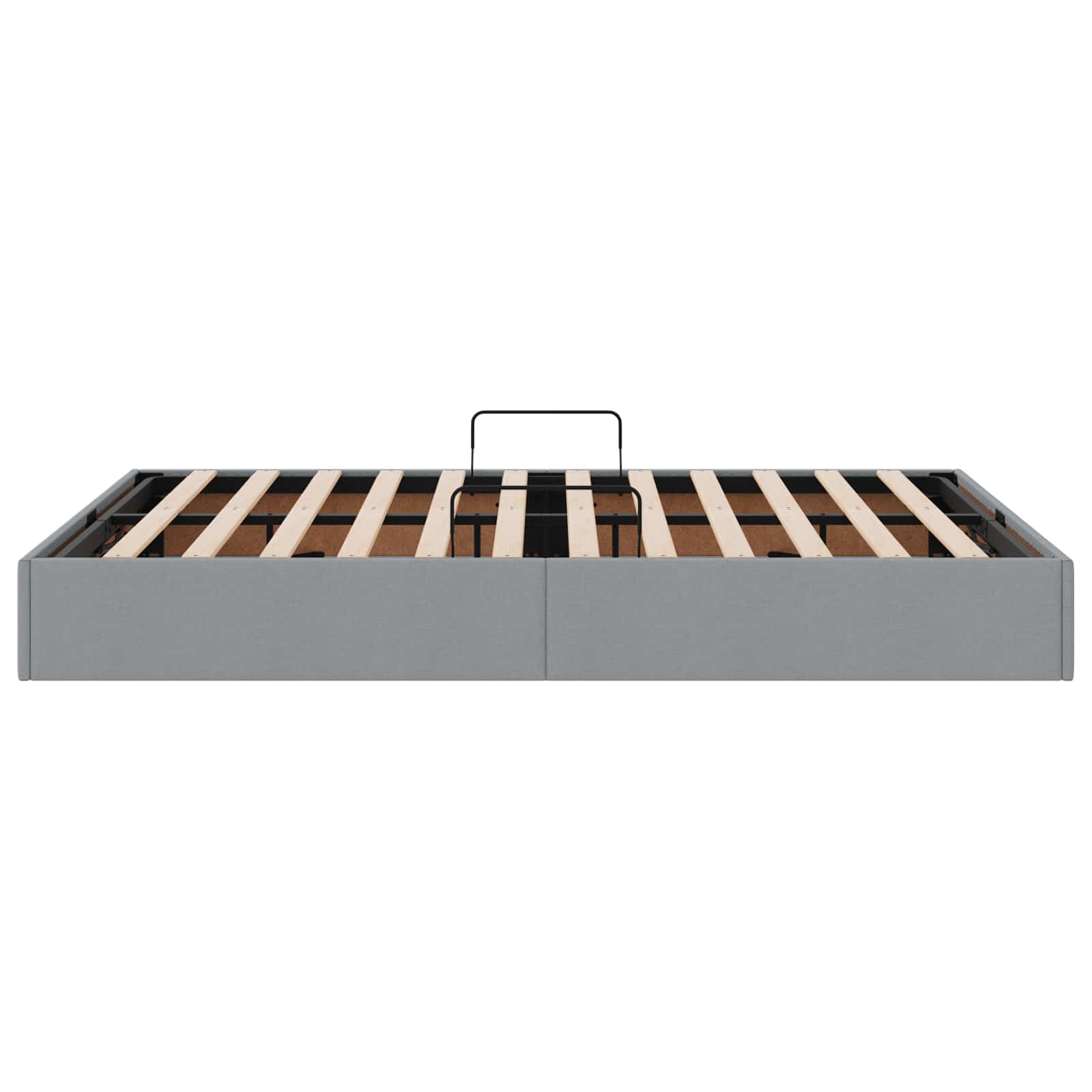 Cadre de lit ottoman Gris clair 140 x 190 cm tissu