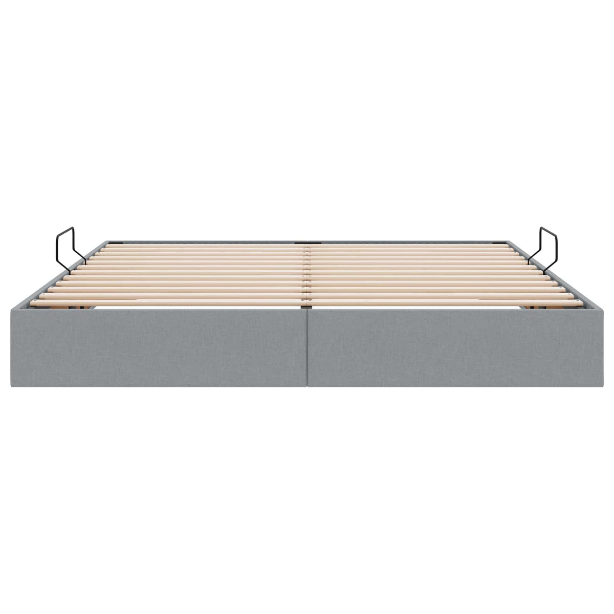 Cadre de lit ottoman Gris clair 160 x 200 cm tissu