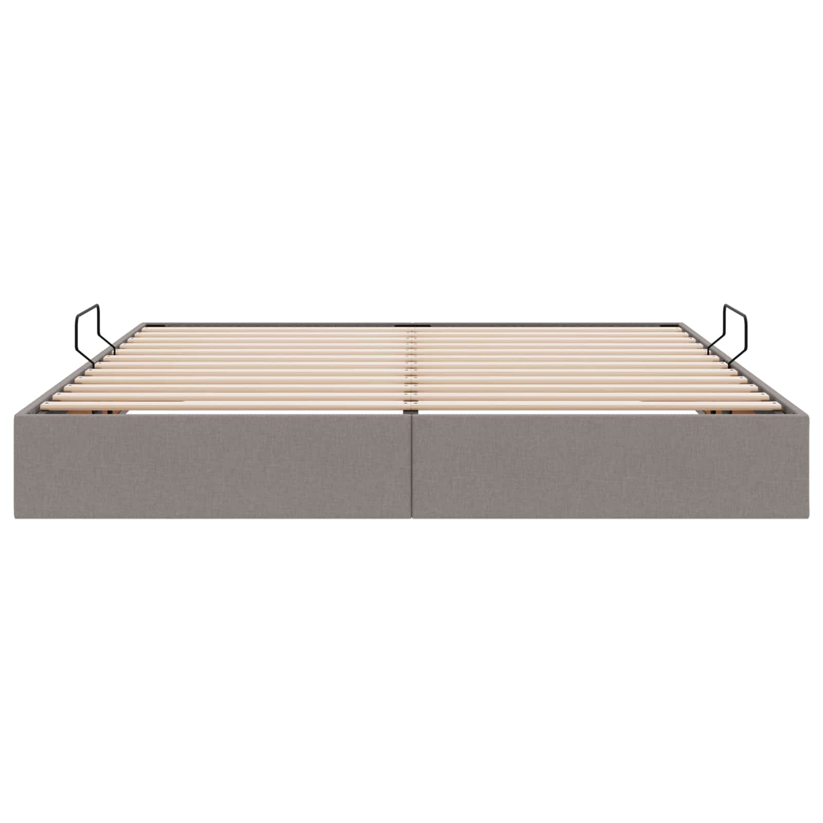 Cadre de lit ottoman avec stockage Taupe 180 x 200 cm tissu