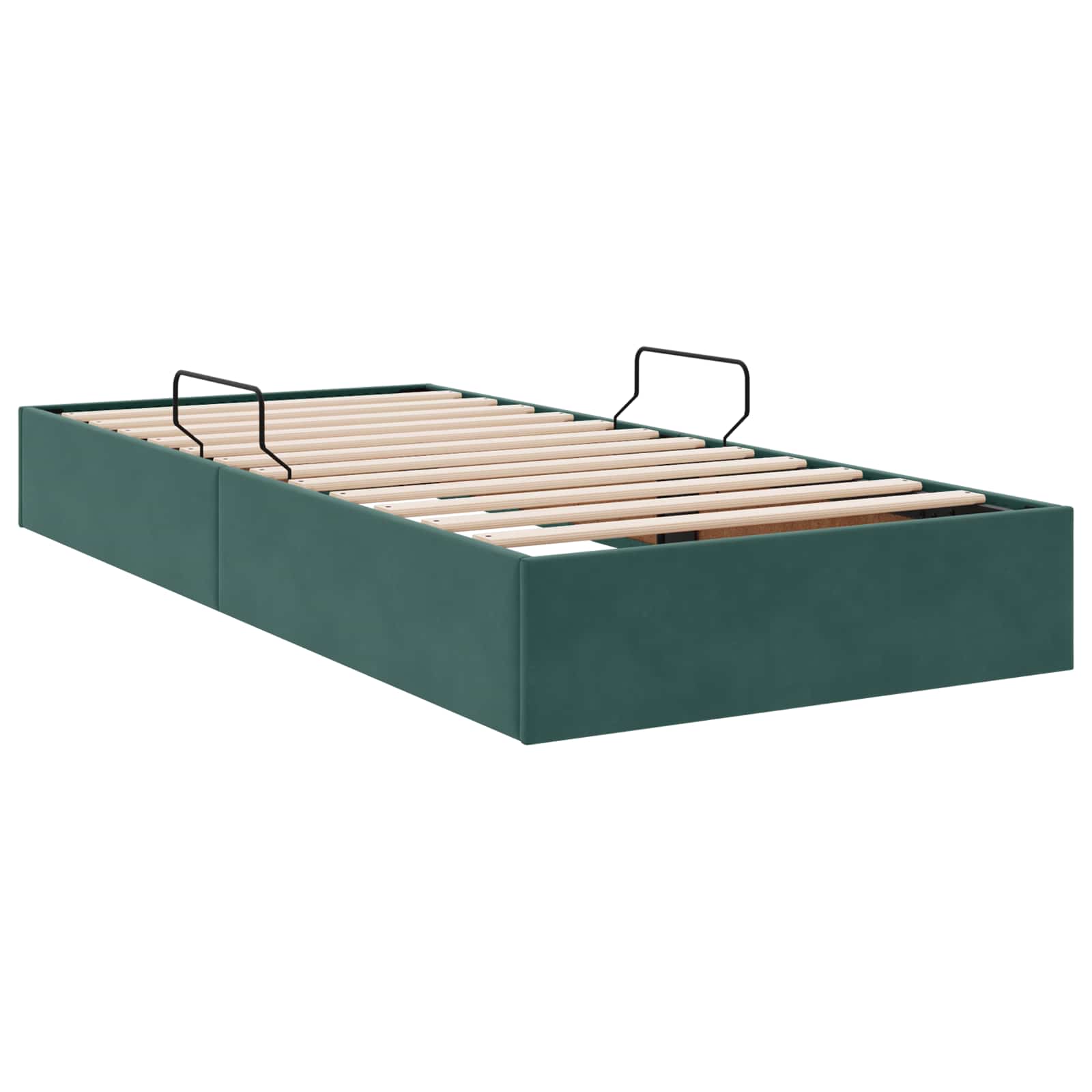 Cadre de lit ottoman Vert foncé 90 x 200 cm Velours - XIOS