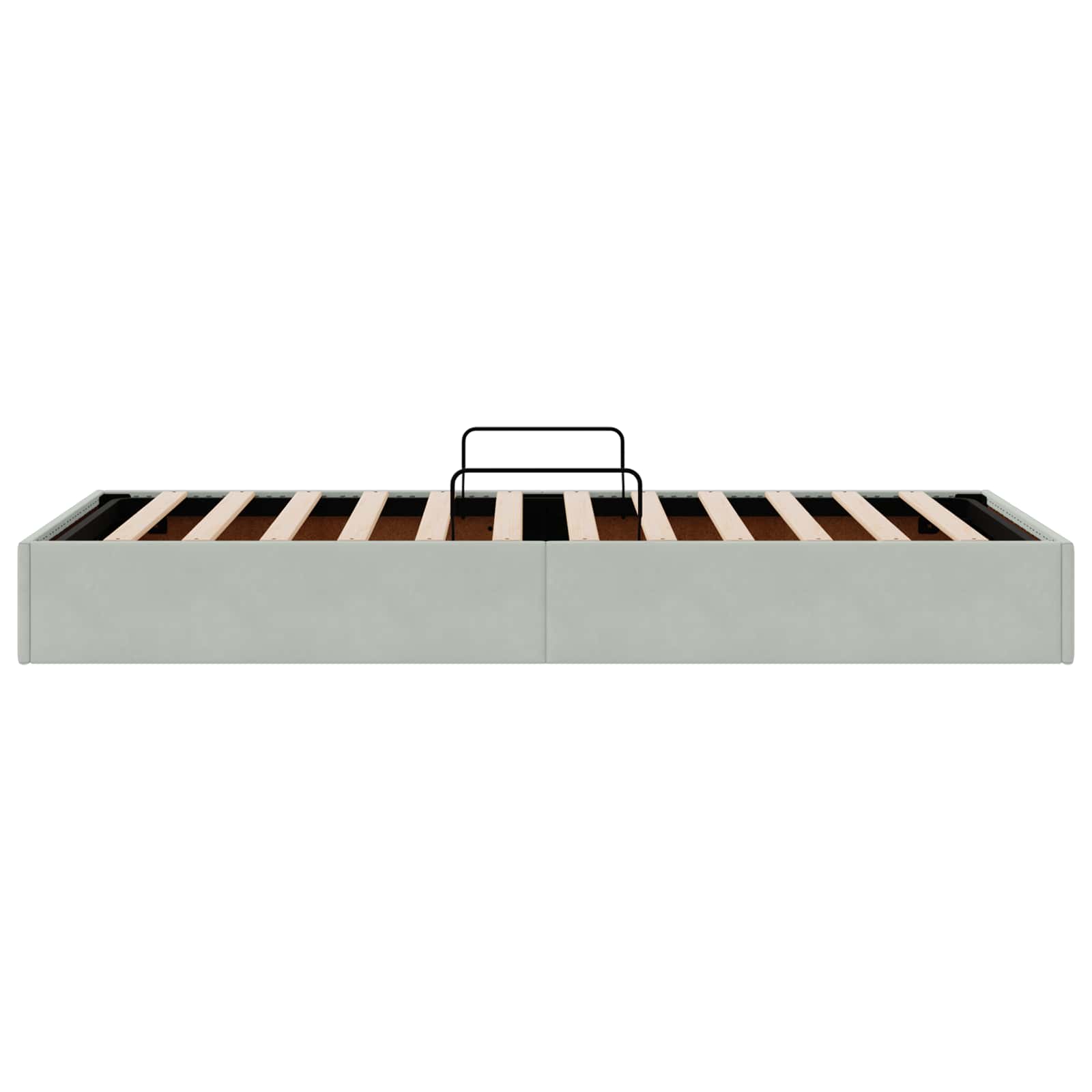 Cadre de lit ottoman Gris clair 100 x 200 cm Velours - XIOS