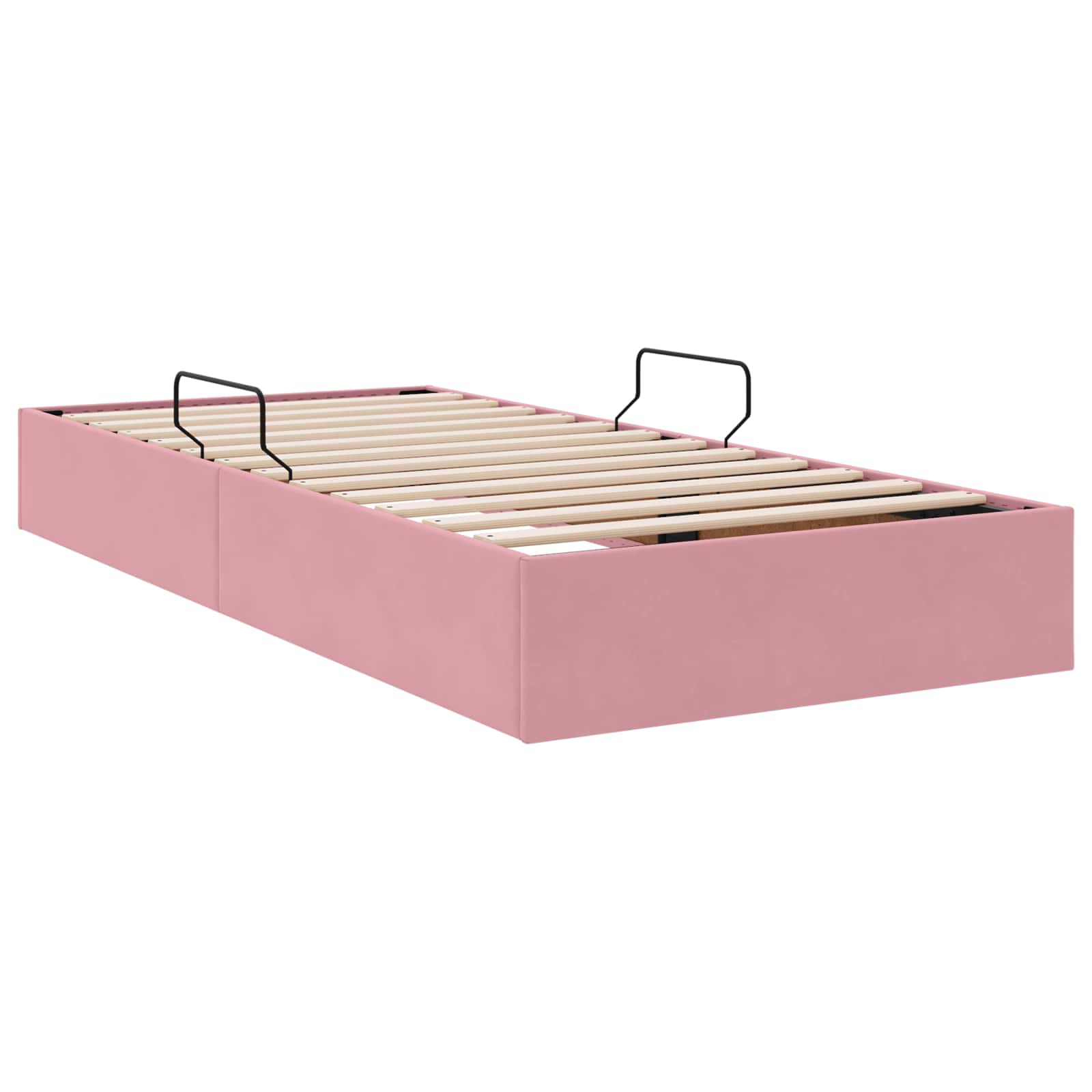 Cadre de lit ottoman avec stockage Rose 100 x 200 cm Velours - XIOS