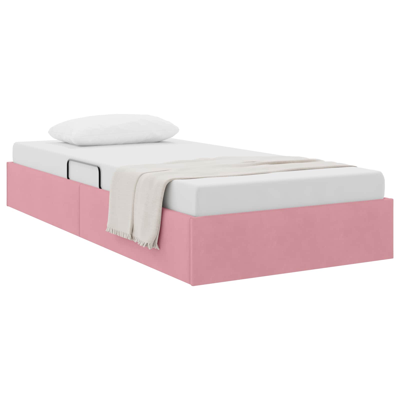 Cadre de lit ottoman avec stockage Rose 100 x 200 cm Velours - XIOS
