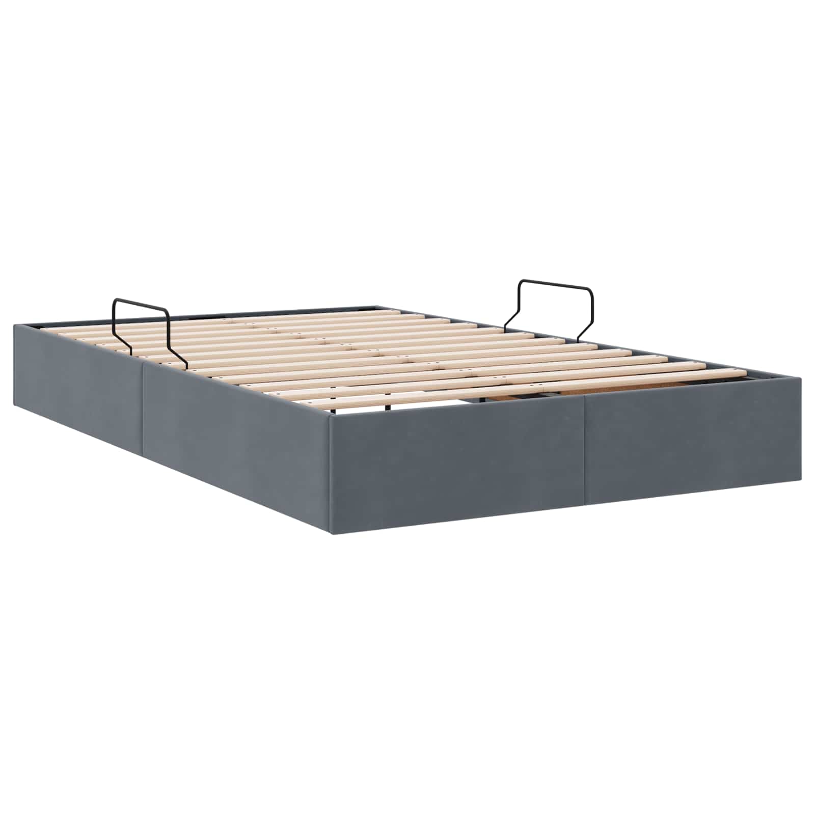Cadre de lit ottoman Gris foncé 120 x 200 cm Velours - XIOS