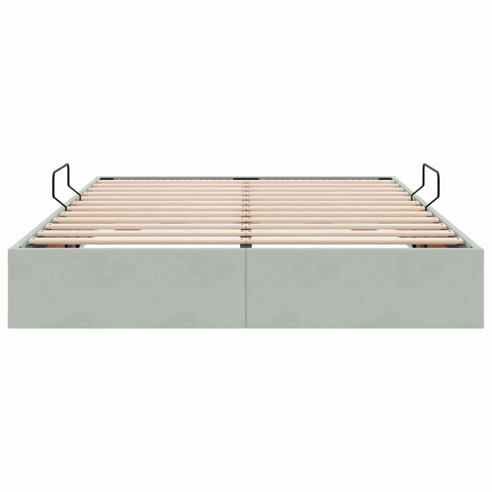 Cadre de lit ottoman Gris clair 140 x 190 cm Velours - XIOS