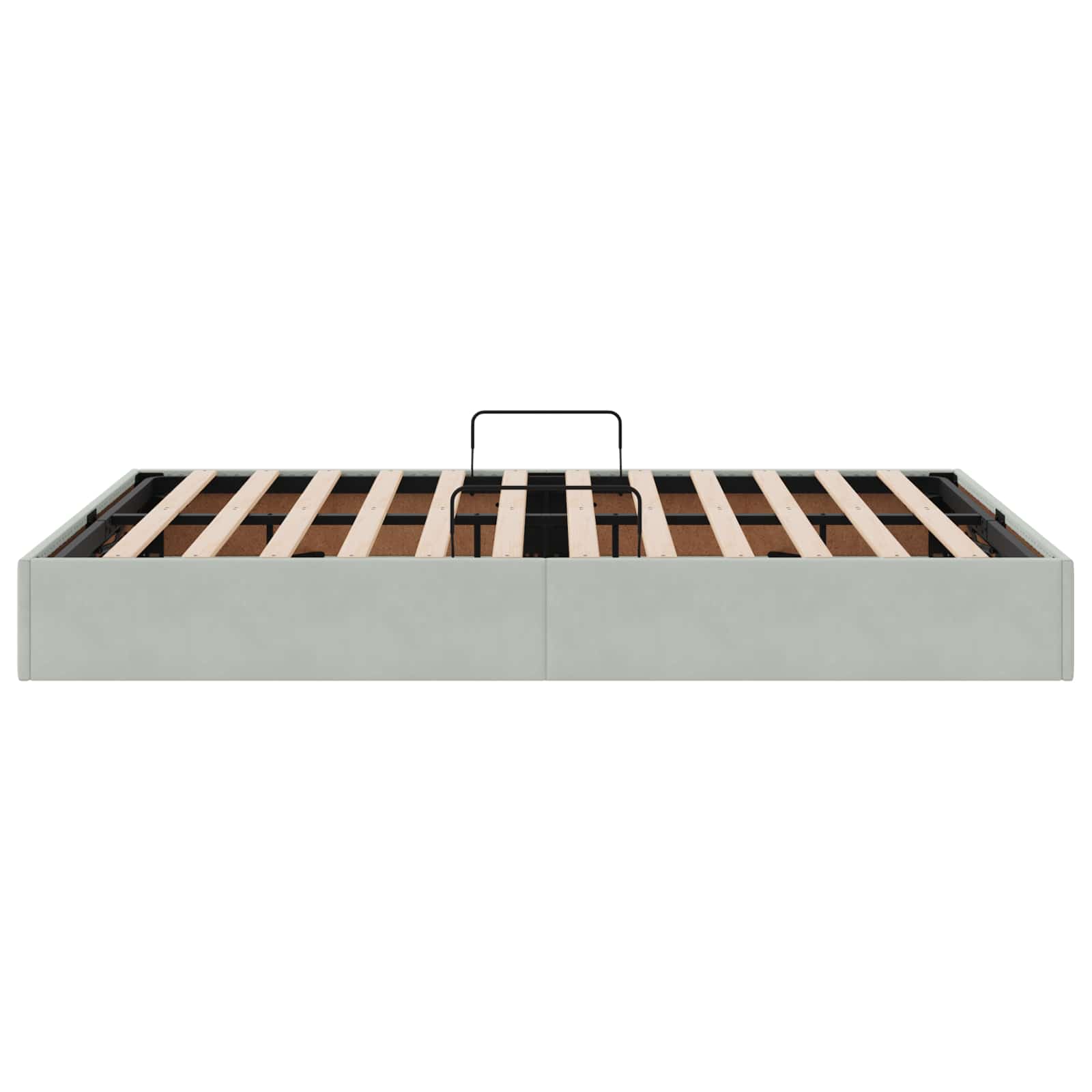 Cadre de lit ottoman Gris clair 140 x 190 cm Velours - XIOS