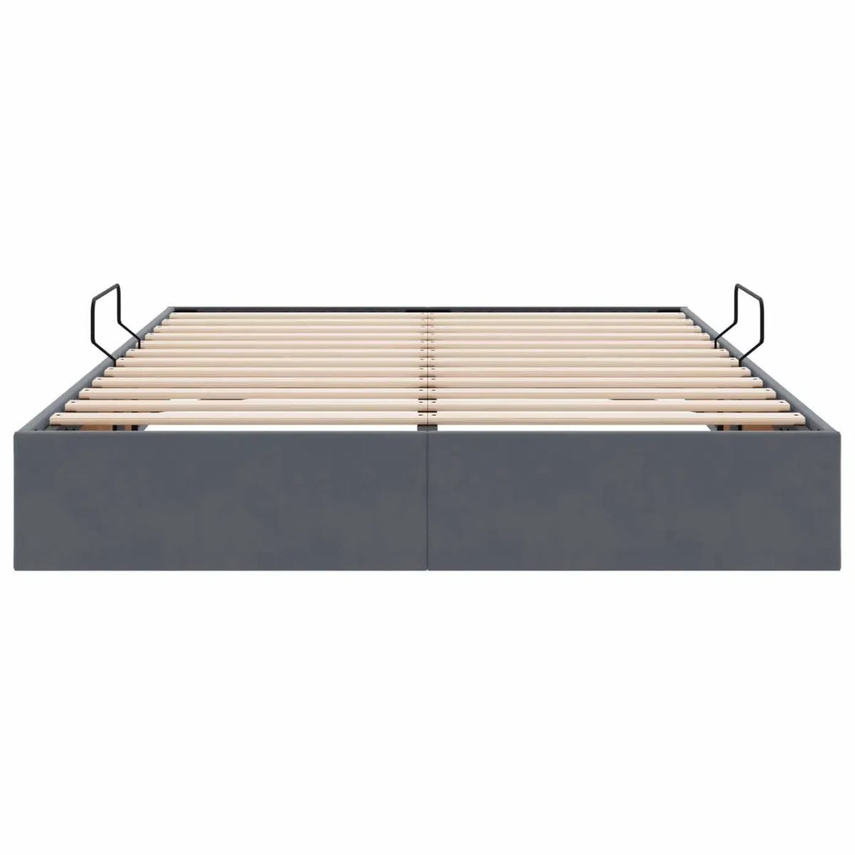 Cadre de lit ottoman Gris foncé 140 x 190 cm Velours - XIOS