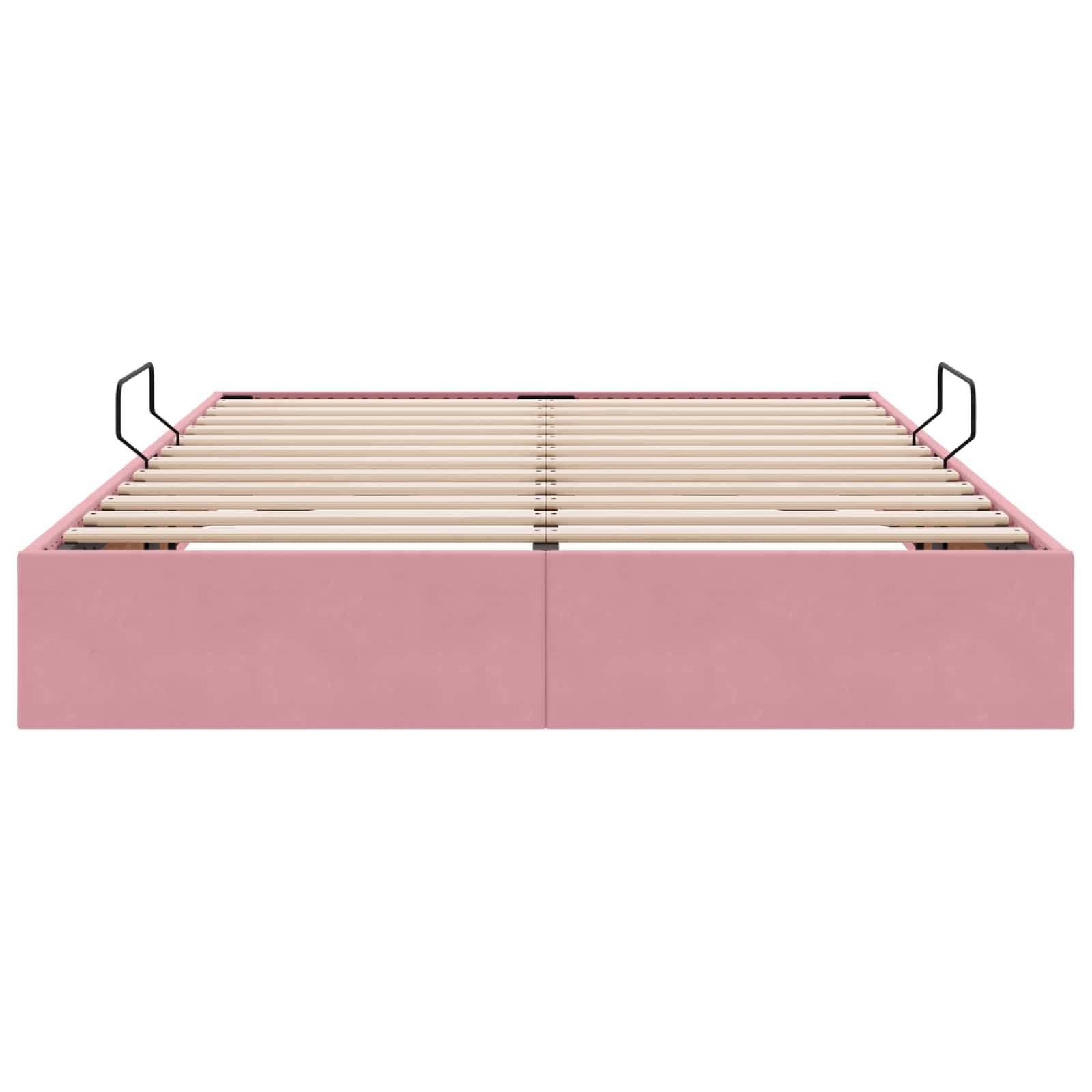 Cadre de lit ottoman avec stockage Rose 140 x 190 cm Velours - XIOS