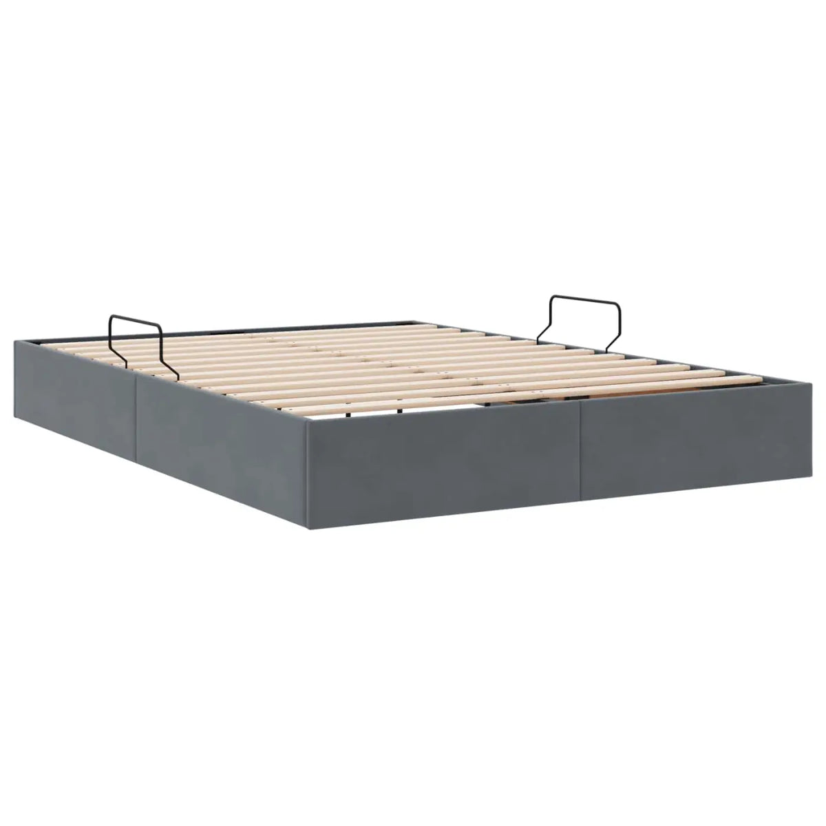 Cadre de lit ottoman Gris foncé 140 x 200 cm Velours - XIOS