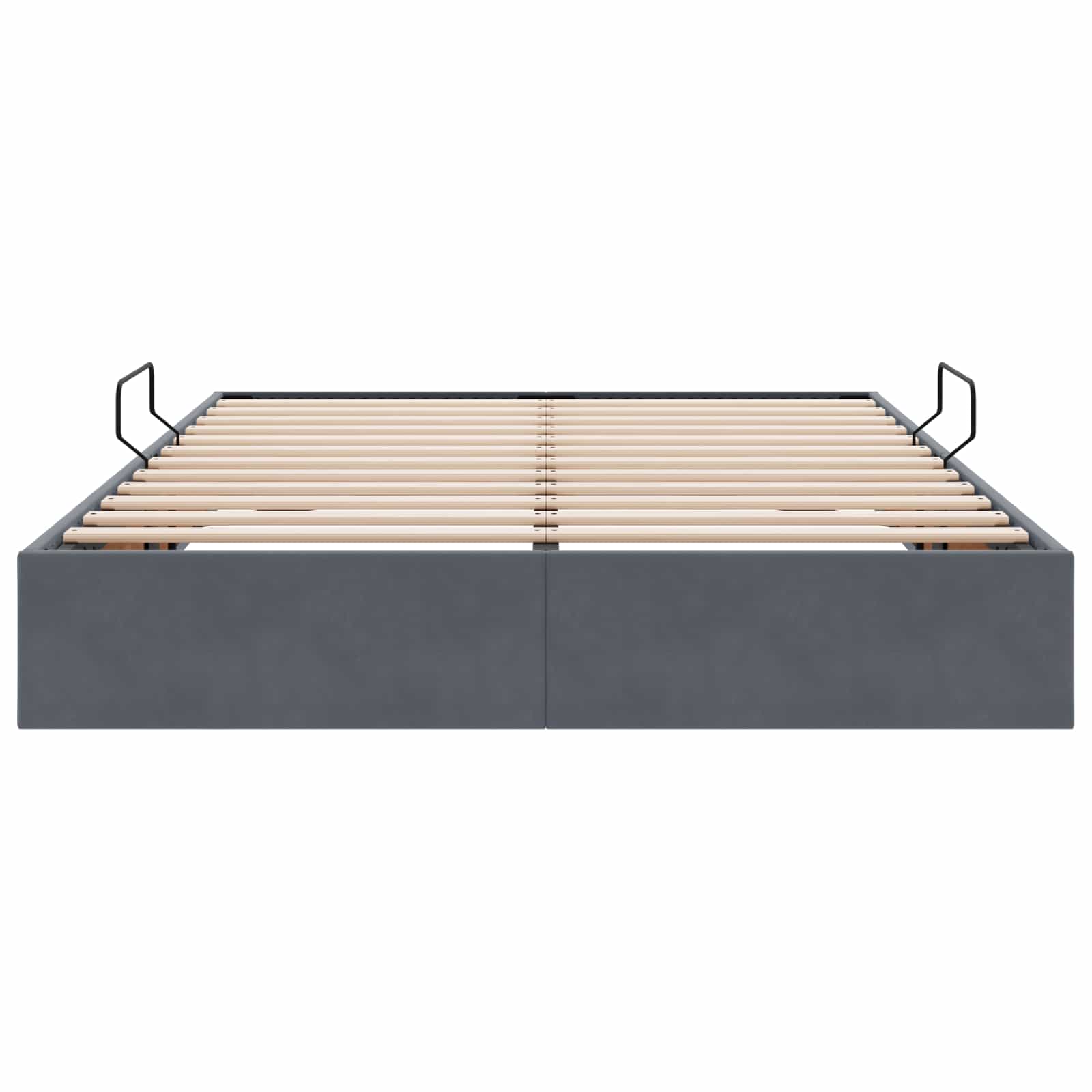 Cadre de lit ottoman Gris foncé 140 x 200 cm Velours - XIOS