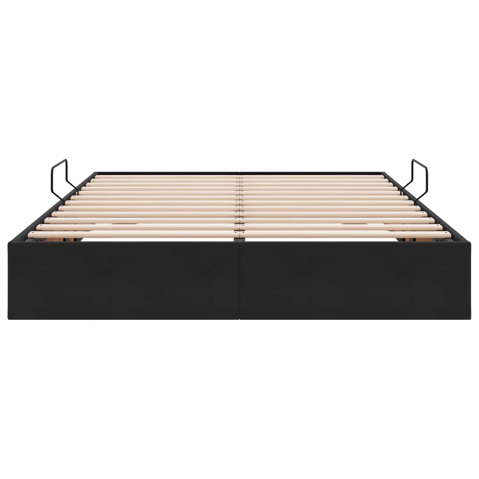 Cadre de lit ottoman avec stockage Noir 140 x 200 cm Velours - XIOS