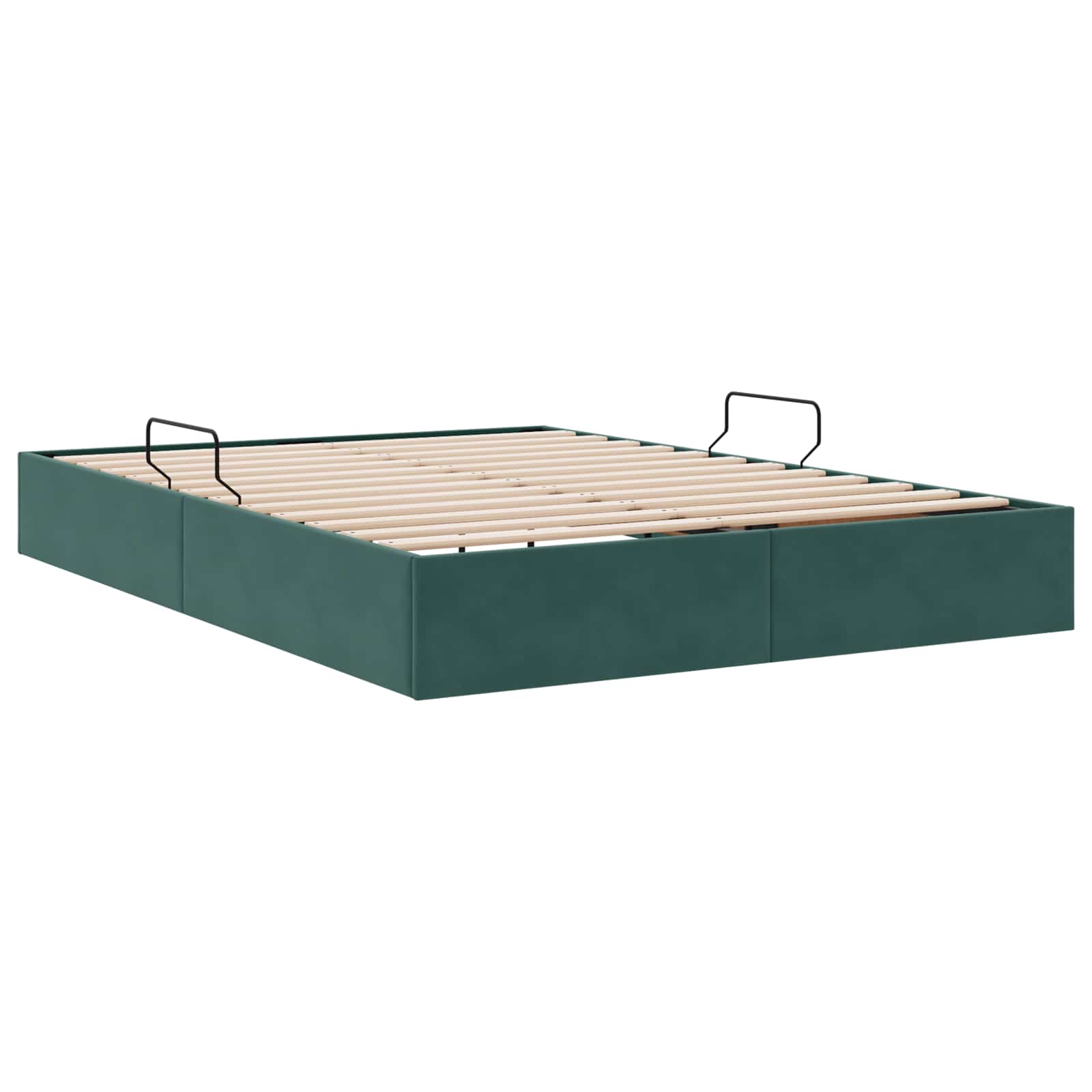 Cadre de lit ottoman Vert foncé 140 x 200 cm Velours - XIOS