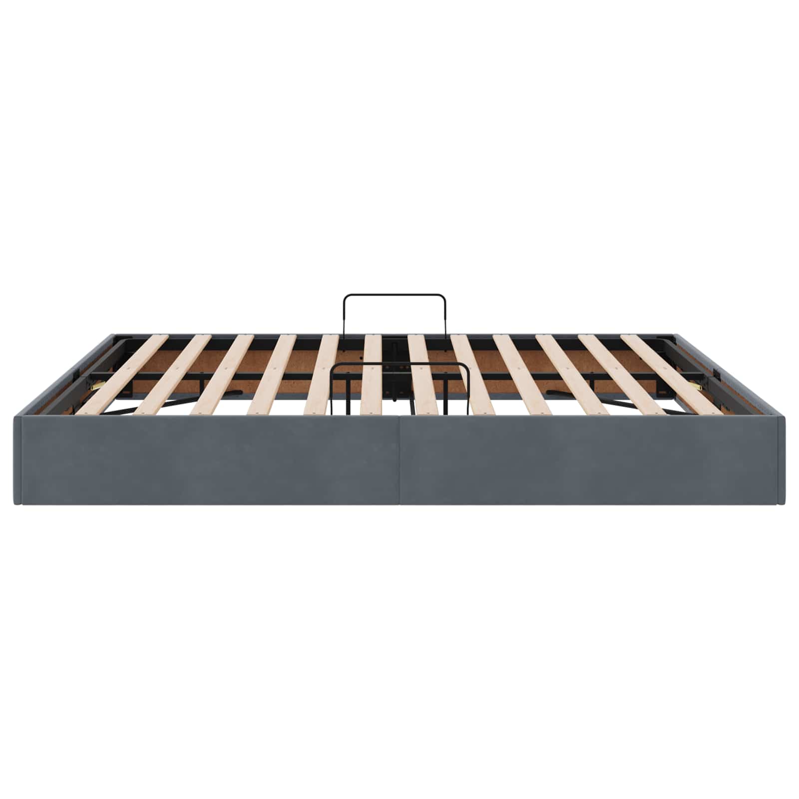 Cadre de lit ottoman Gris foncé 160 x 200 cm Velours - XIOS