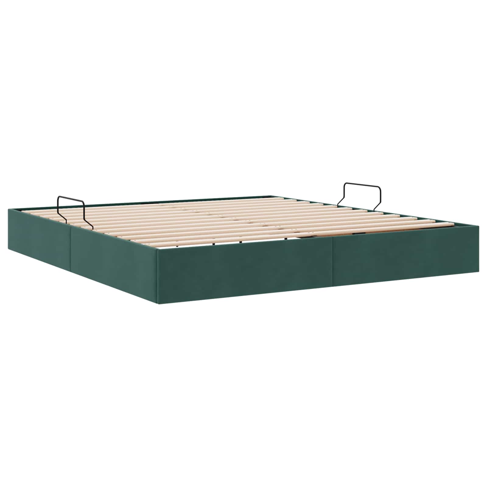 Cadre de lit ottoman Vert foncé 160 x 200 cm Velours - XIOS