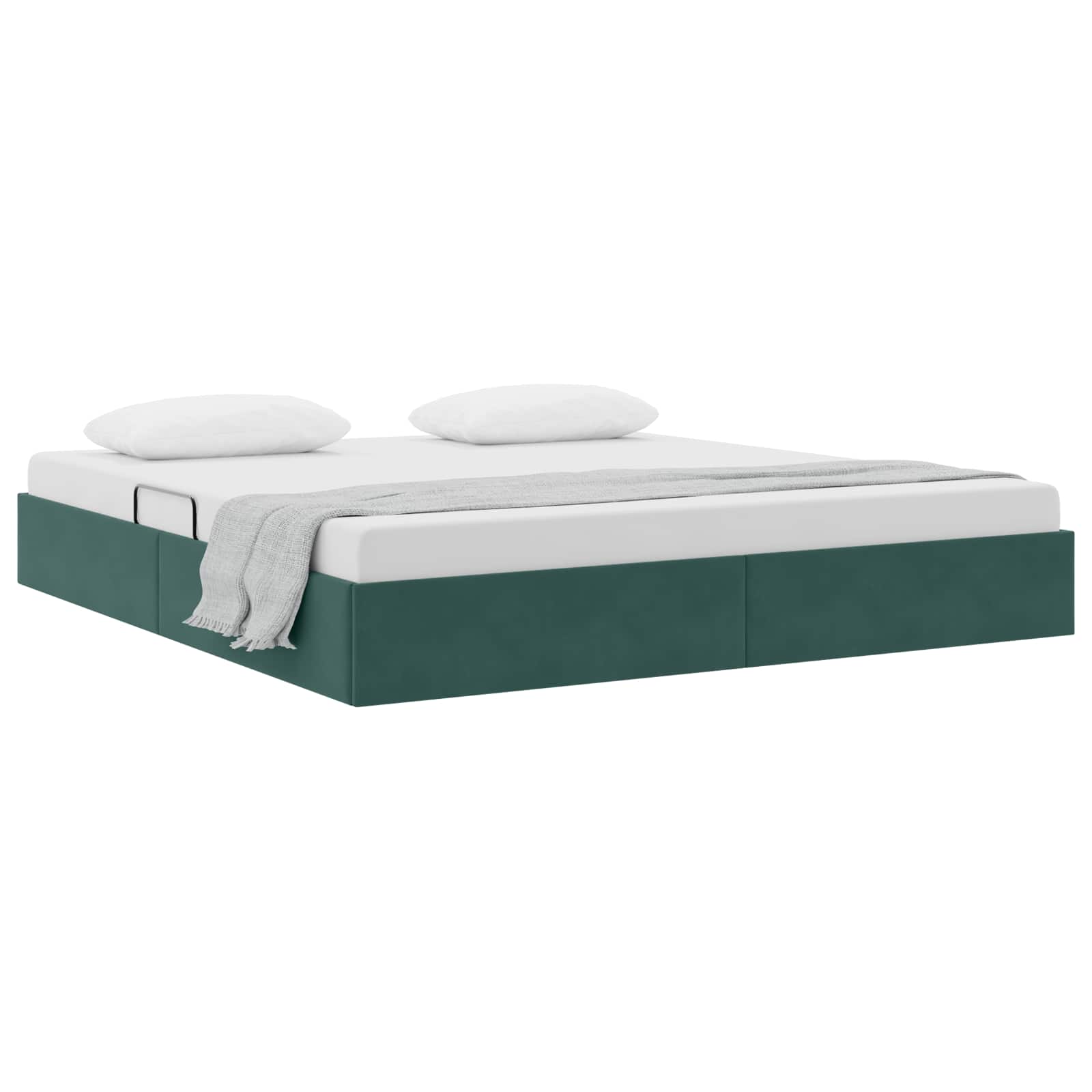 Cadre de lit ottoman Vert foncé 160 x 200 cm Velours - XIOS