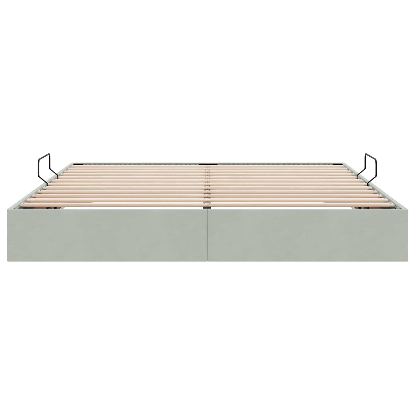 Cadre de lit ottoman Gris clair 180 x 200 cm Velours - XIOS