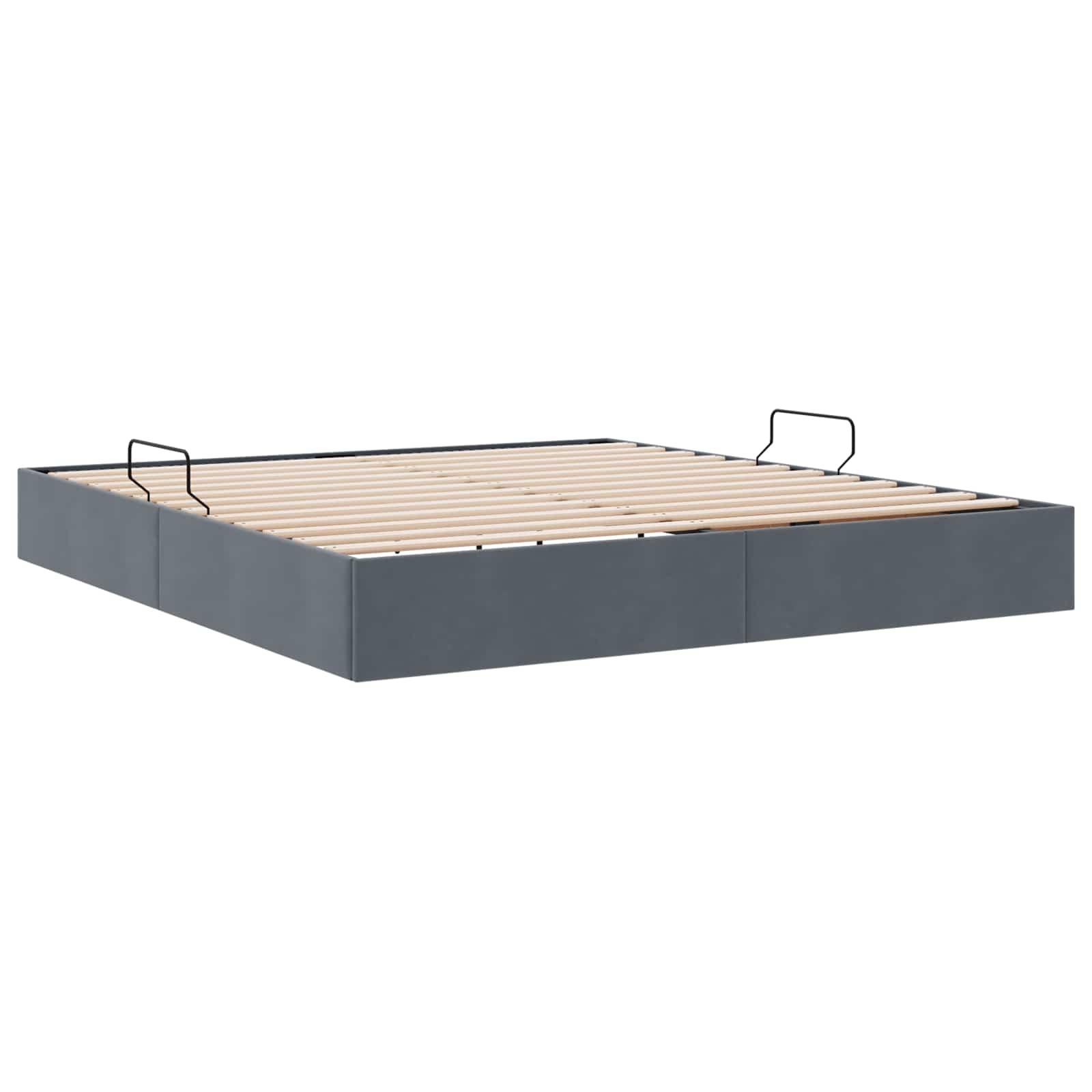 Cadre de lit ottoman Gris foncé 180 x 200 cm Velours - XIOS