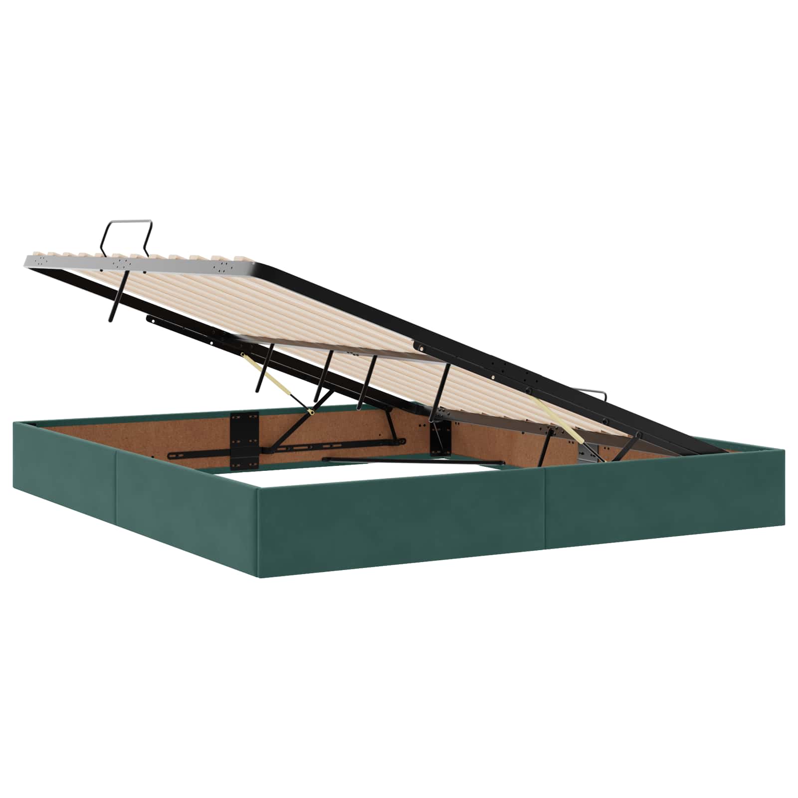 Cadre de lit ottoman Vert foncé 180 x 200 cm Velours - XIOS
