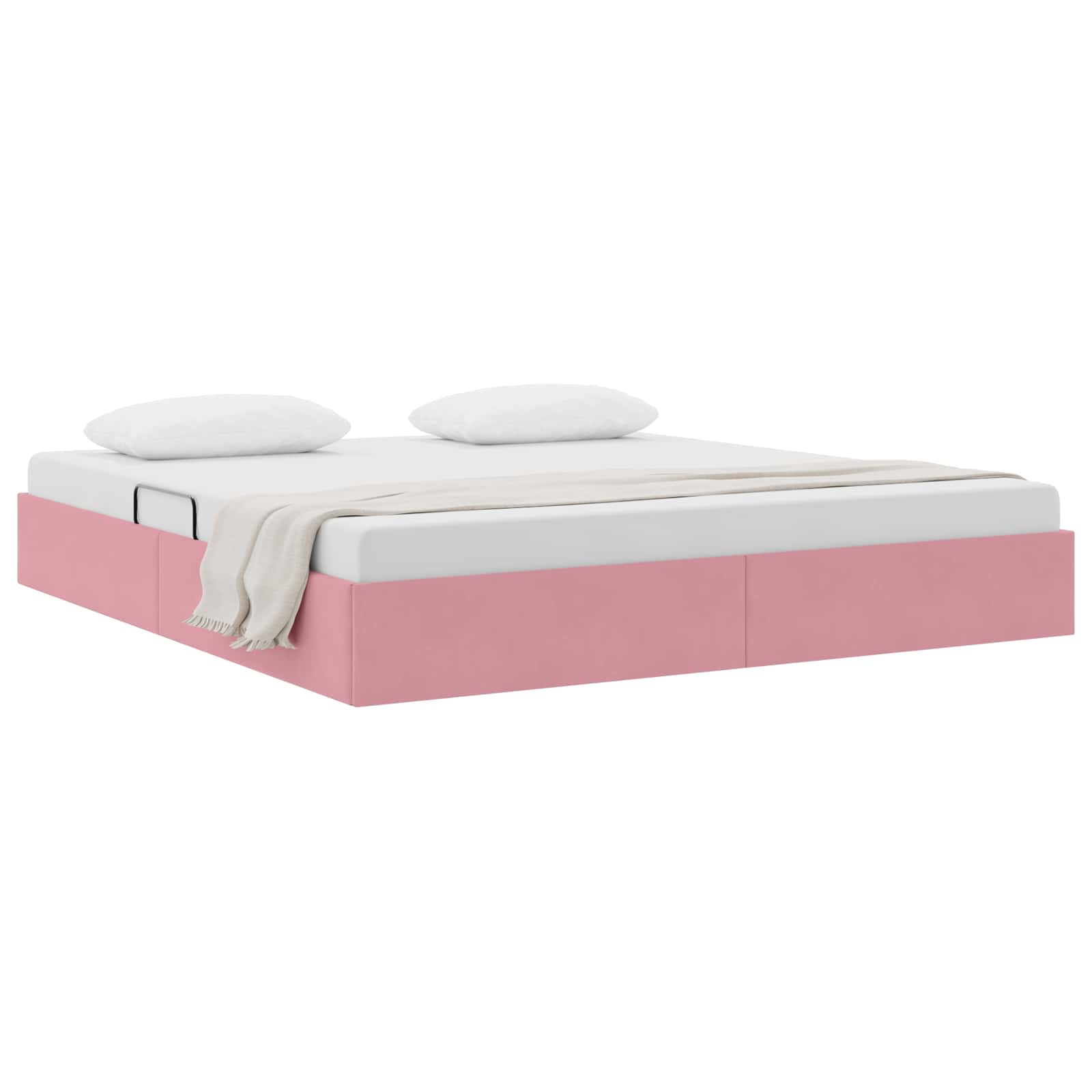 Cadre de lit ottoman avec stockage Rose 180 x 200 cm Velours - XIOS