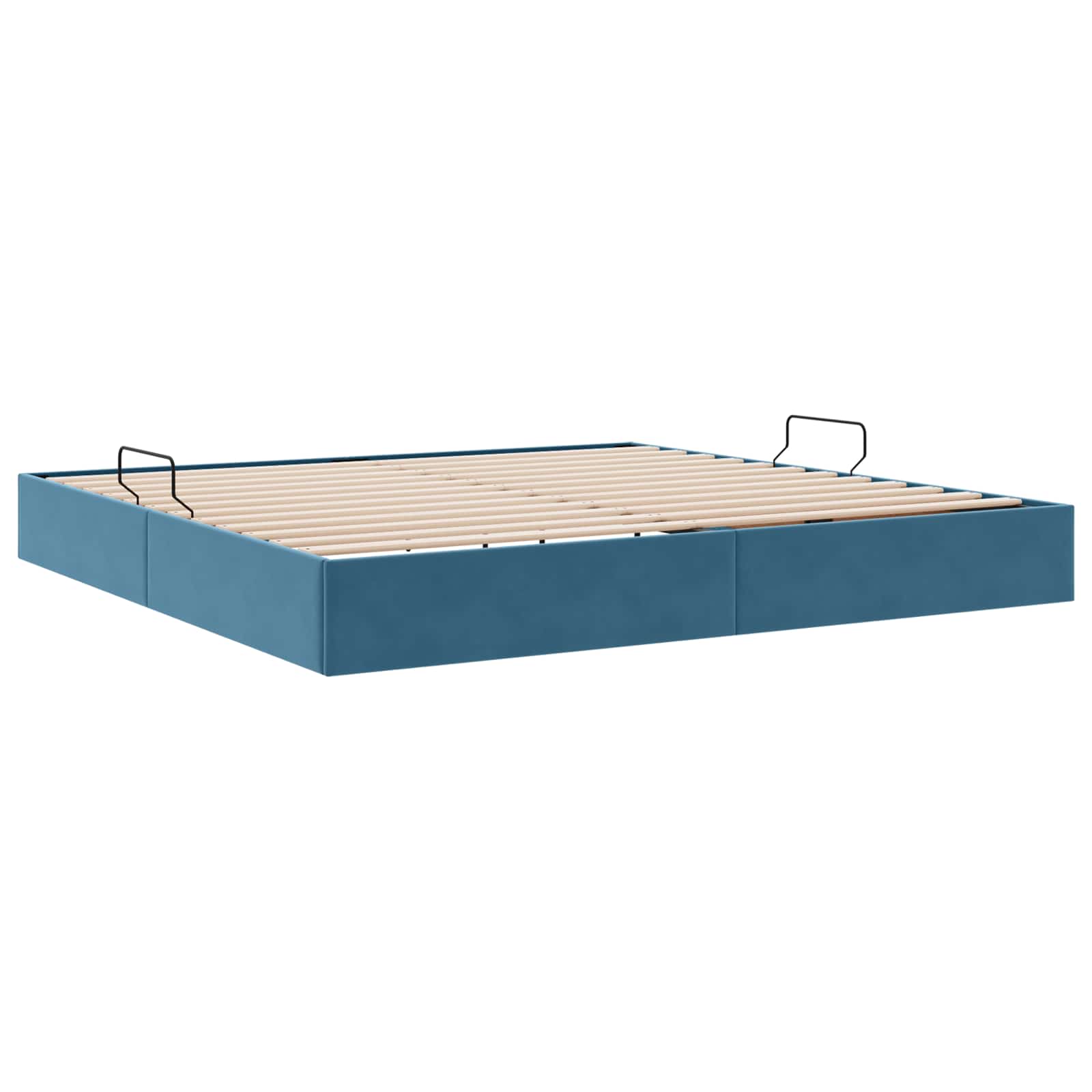 Cadre de lit ottoman Bleu foncé 200 x 200 cm Velours - XIOS