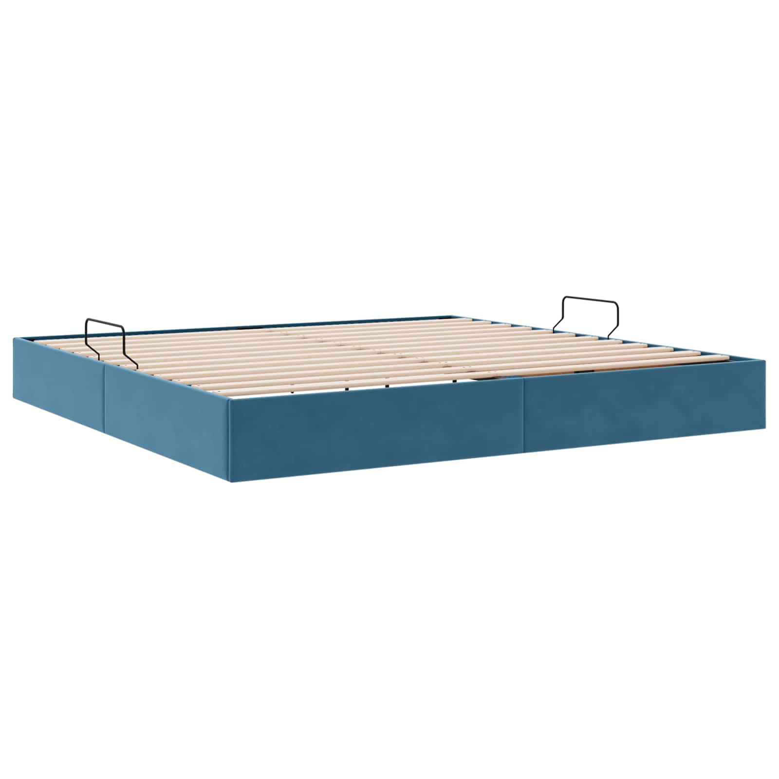 Cadre de lit ottoman Bleu foncé 200 x 200 cm Velours - XIOS