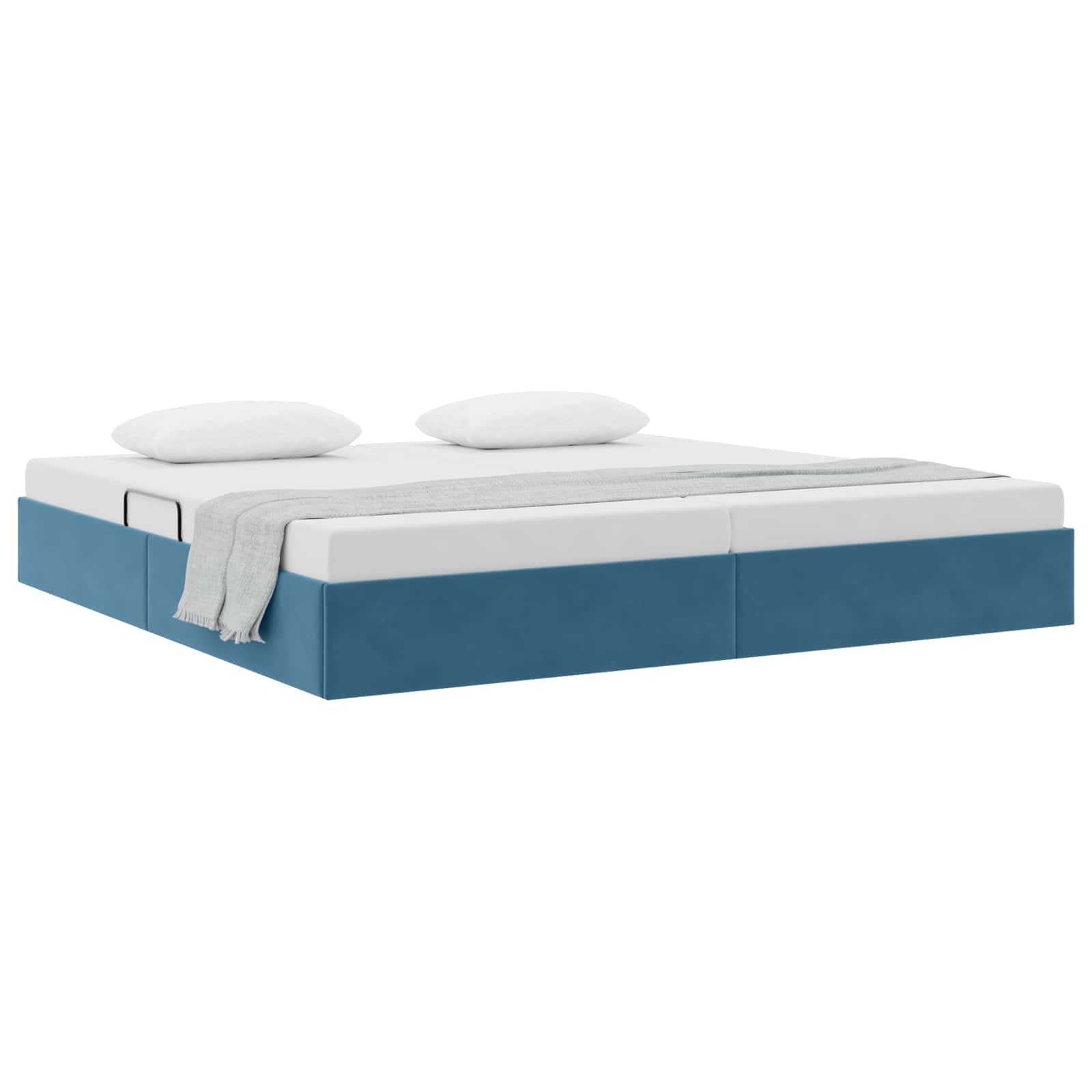 Cadre de lit ottoman Bleu foncé 200 x 200 cm Velours - XIOS