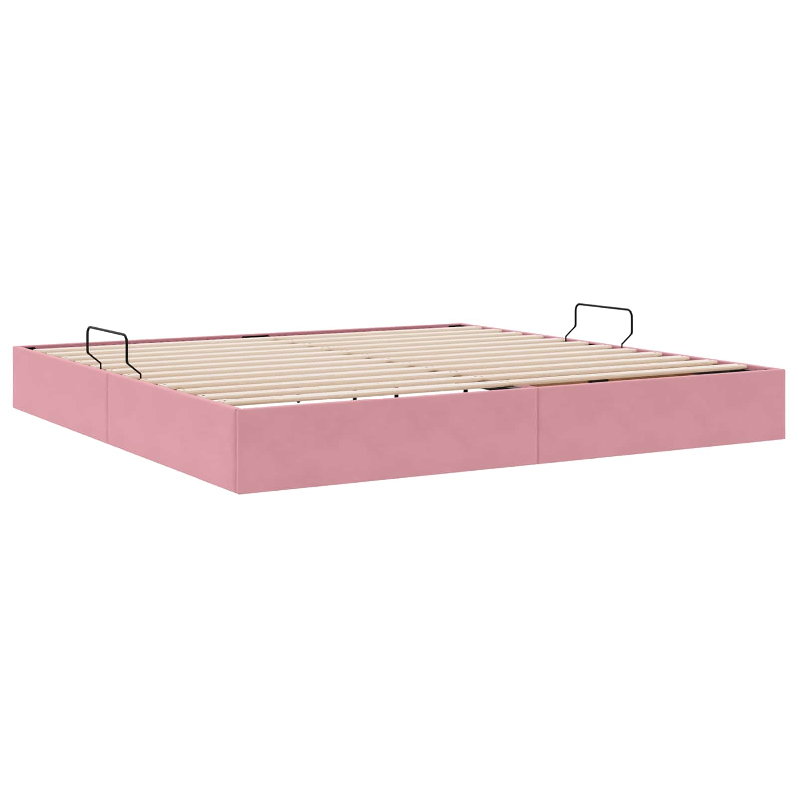 Cadre de lit ottoman avec stockage Rose 200 x 200 cm Velours - XIOS
