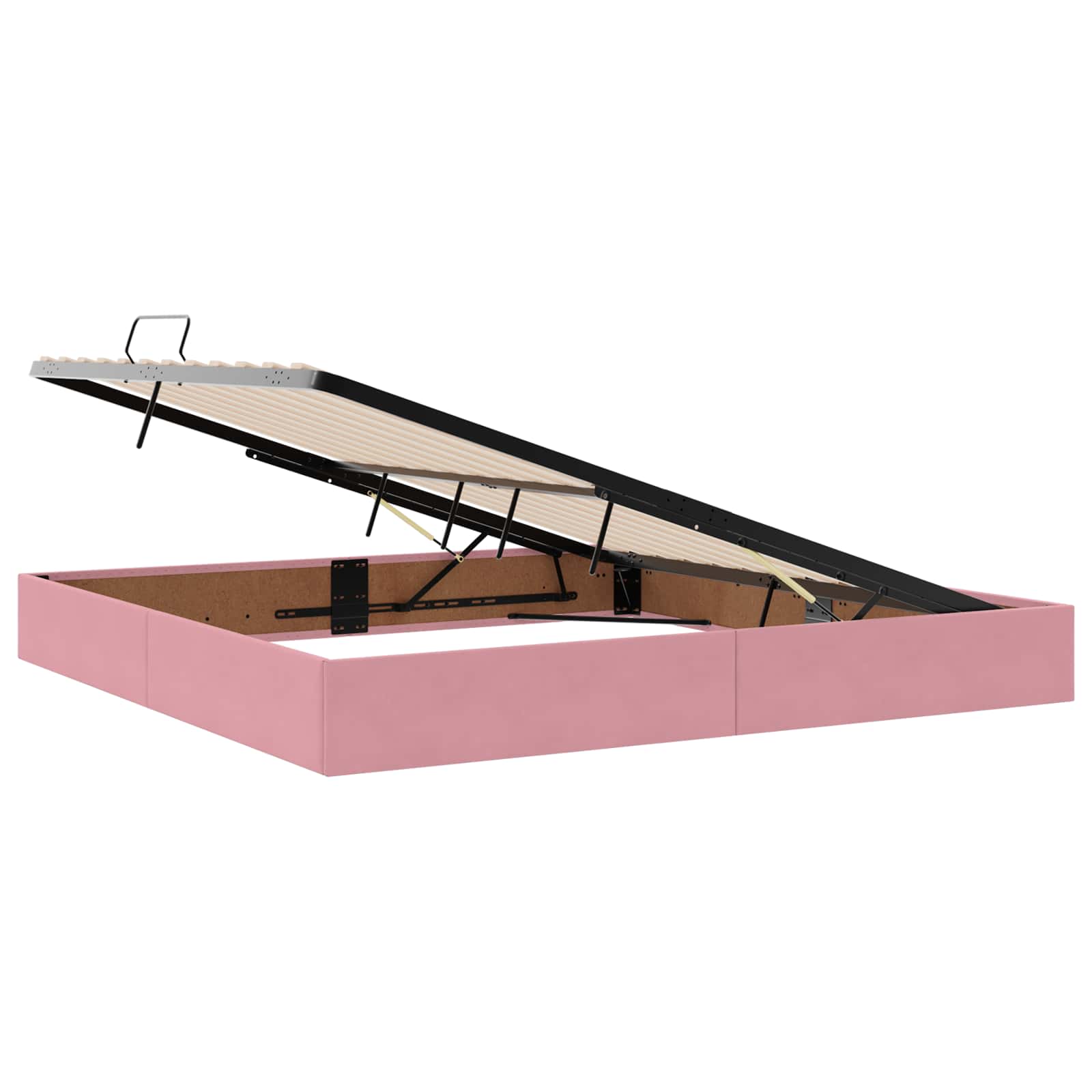 Cadre de lit ottoman avec stockage Rose 200 x 200 cm Velours - XIOS
