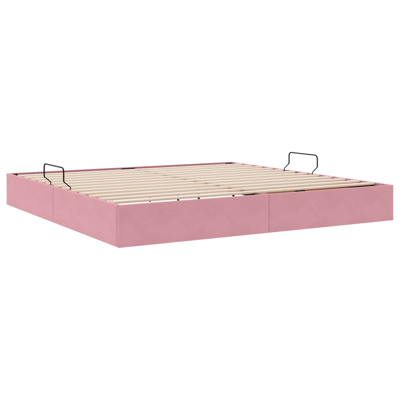 Cadre de lit ottoman avec stockage Rose 200 x 200 cm Velours - XIOS