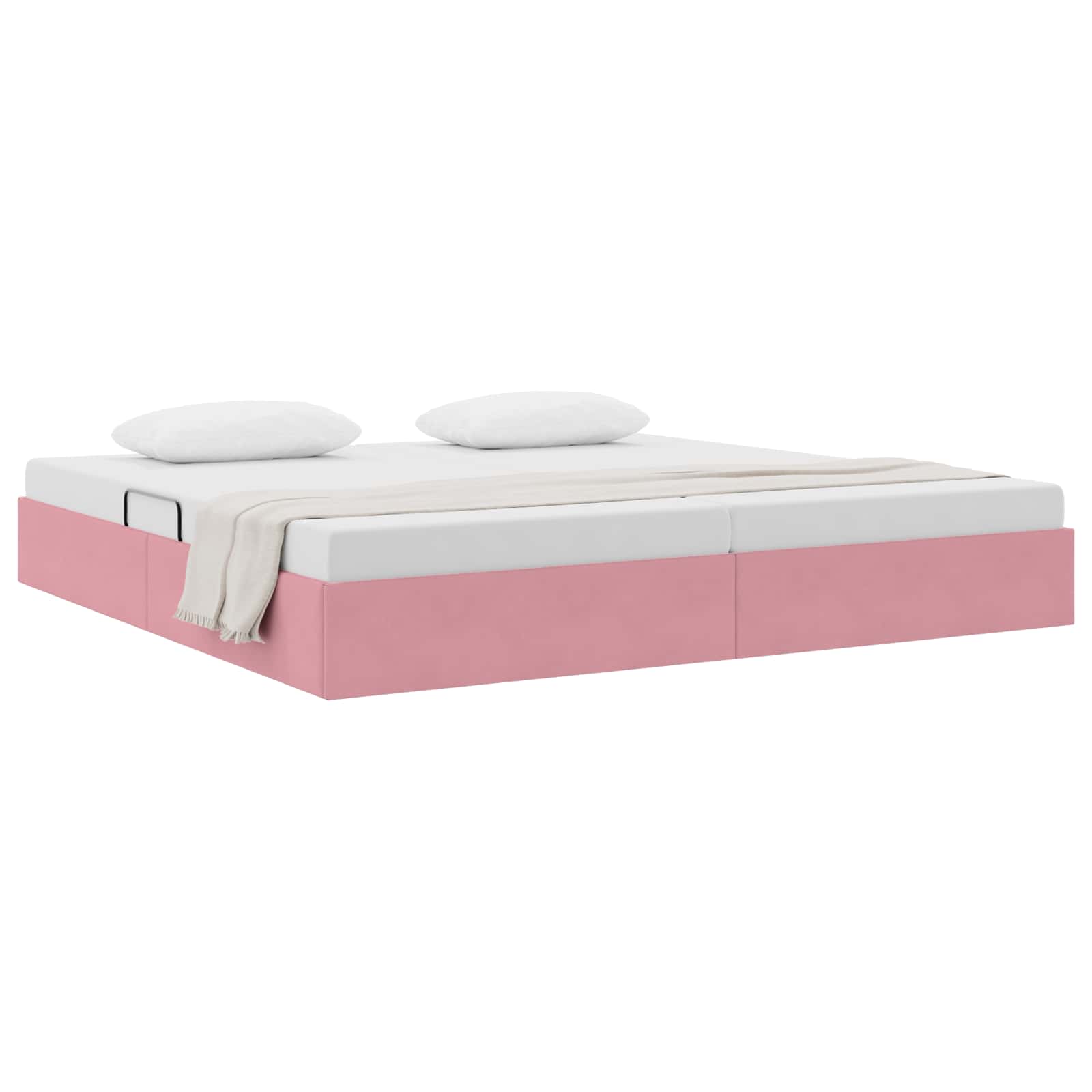 Cadre de lit ottoman avec stockage Rose 200 x 200 cm Velours - XIOS