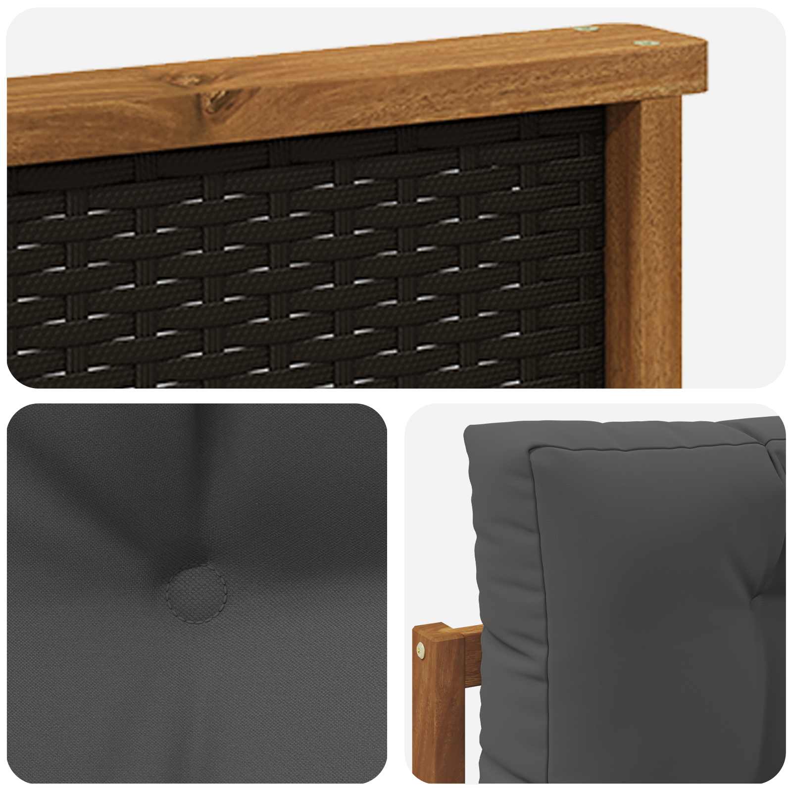 Sofa de milieu extérieur Bois d'Acacia Massif Naturel - XIOS