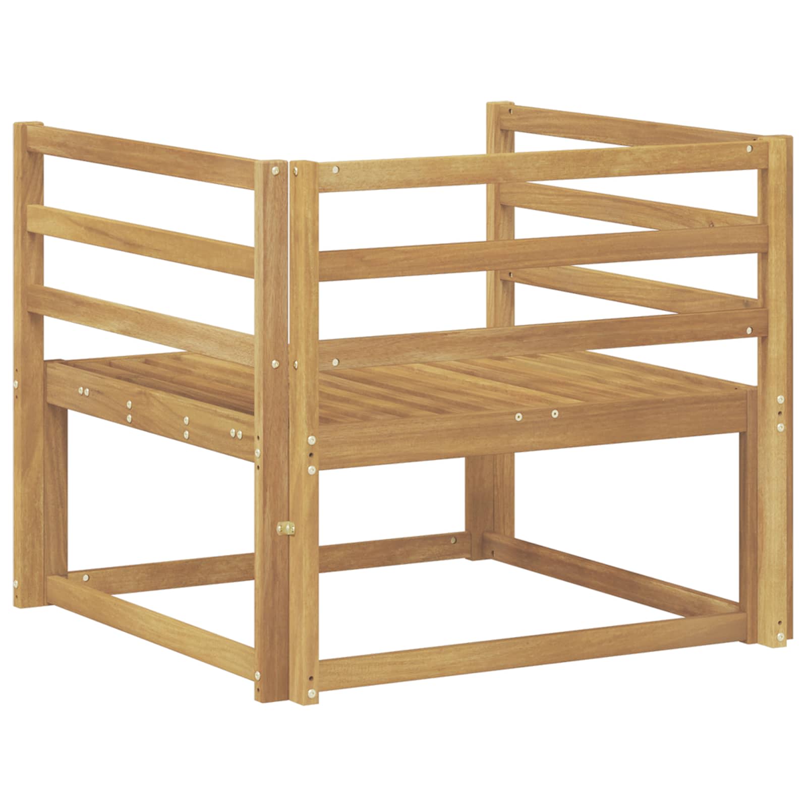 Sofa de milieu extérieur Bois d'Acacia Massif Blanc - XIOS