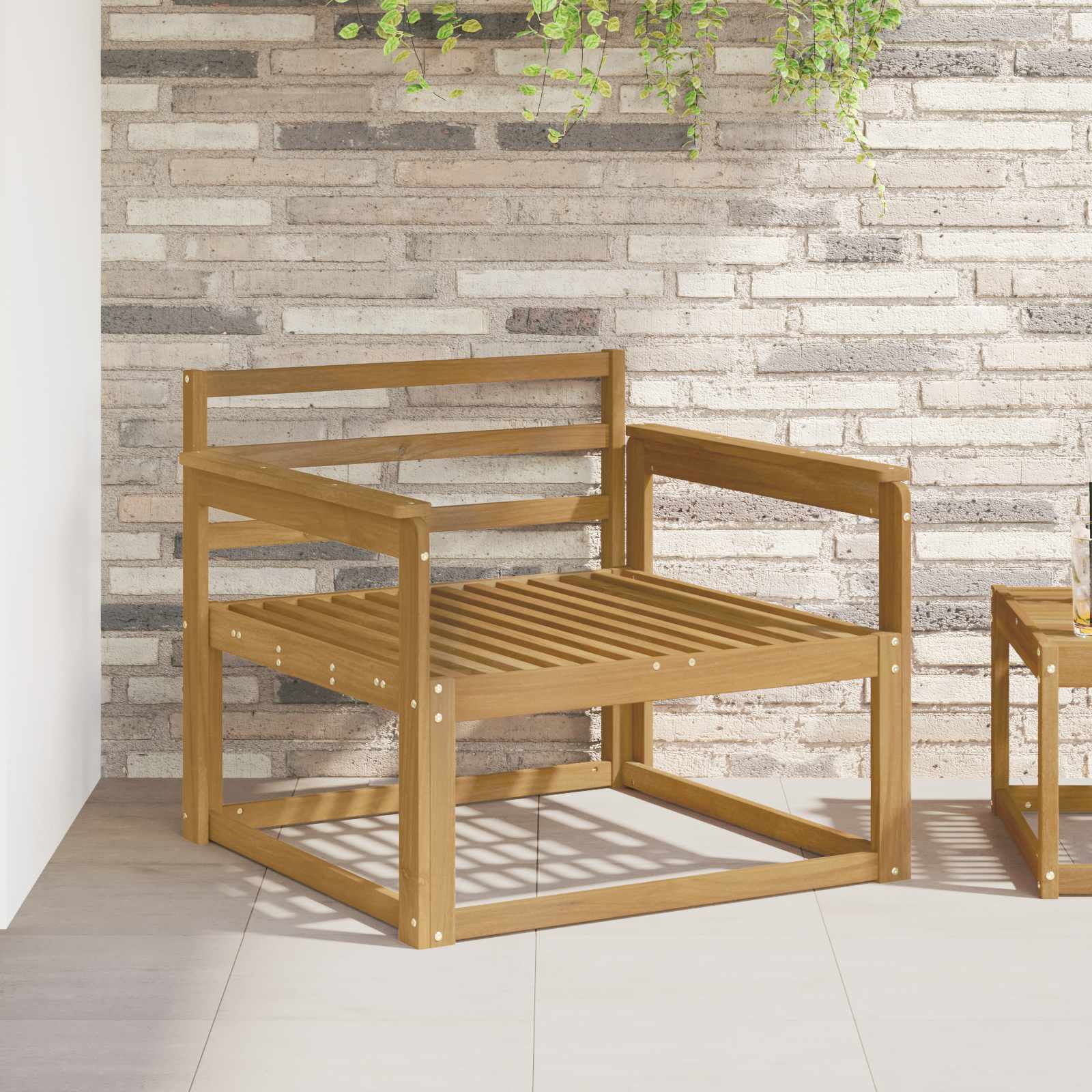 Sofa de milieu extérieur Bois d'Acacia Massif Blanc - XIOS
