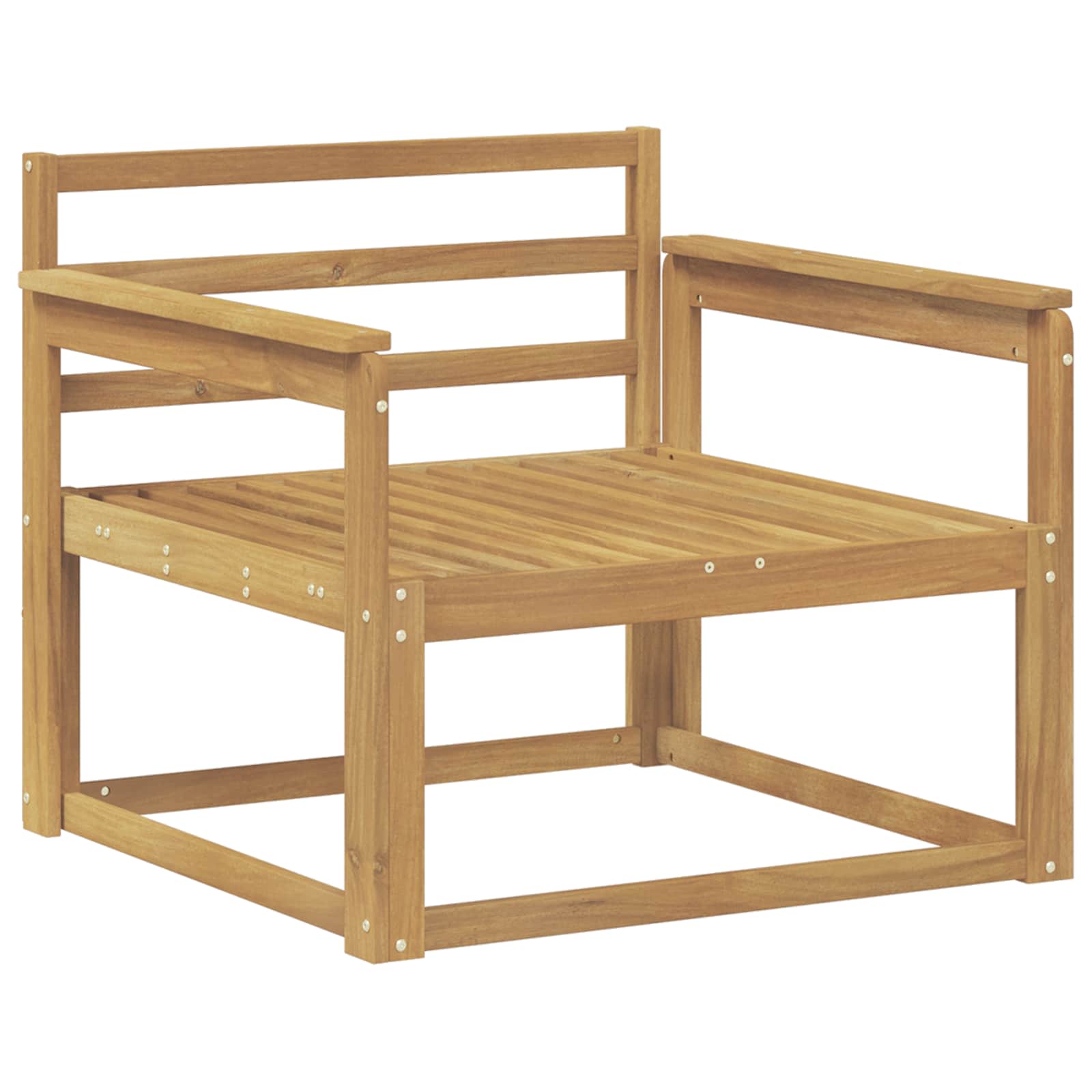 Sofa de milieu extérieur Bois d'Acacia Massif Blanc - XIOS