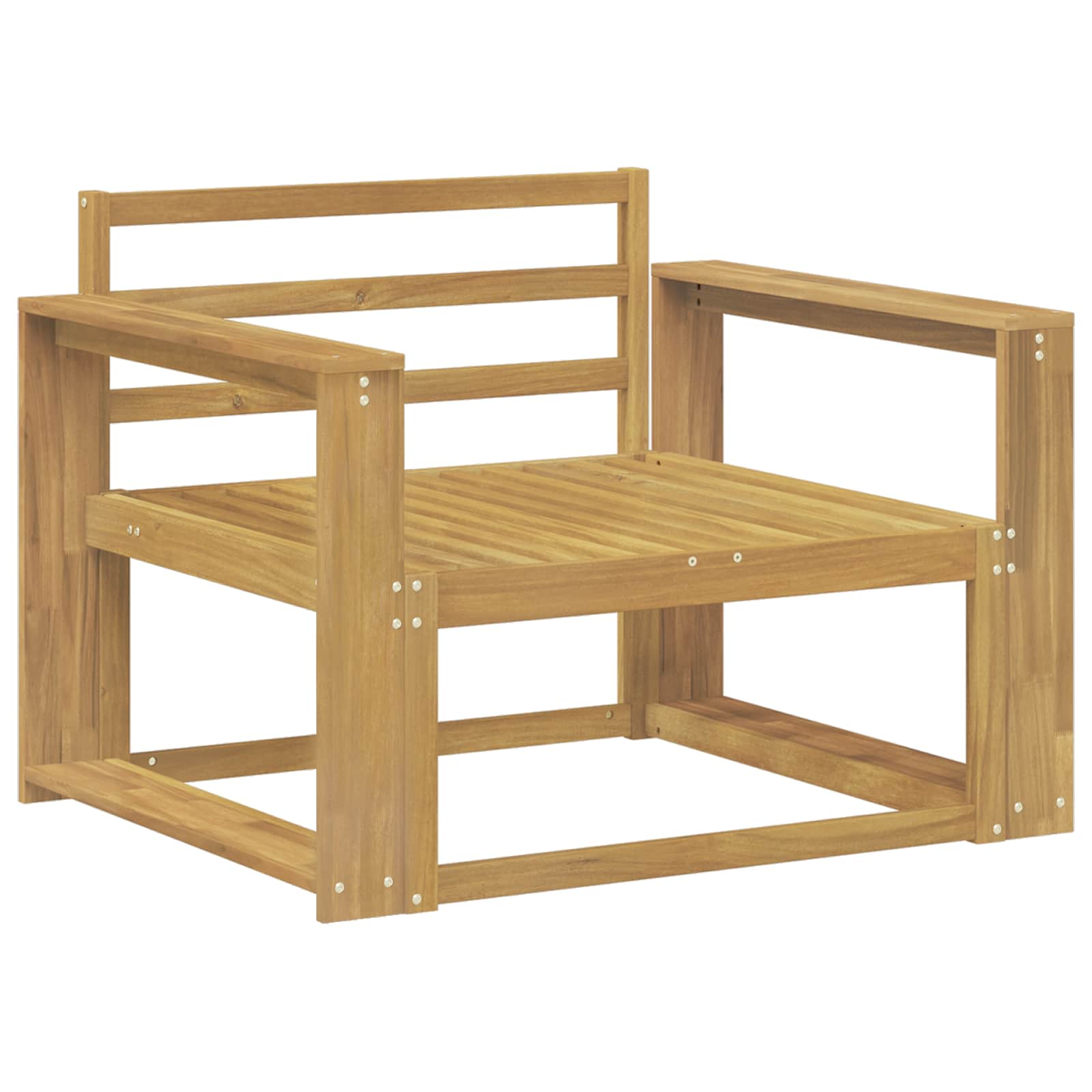 Sofa de milieu extérieur Bois d'Acacia Massif Blanc - XIOS