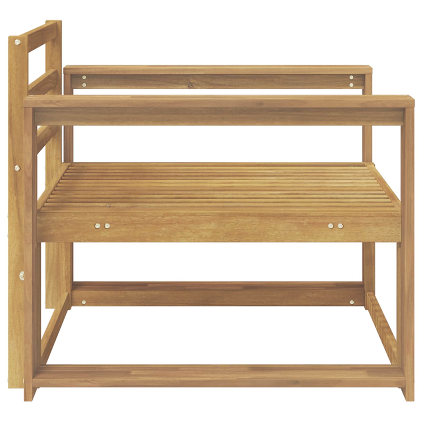 Sofa de milieu extérieur Bois d'Acacia Massif Blanc - XIOS