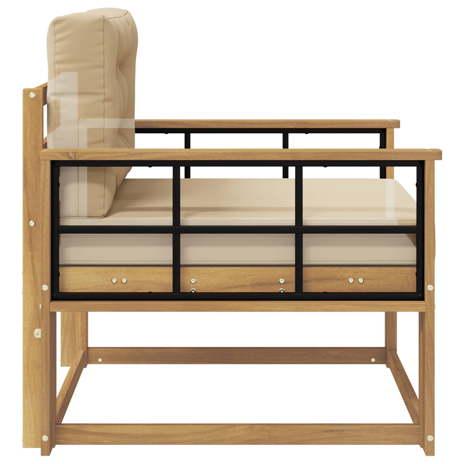 Sofa de milieu extérieur Bois d'Acacia Massif Blanc - XIOS