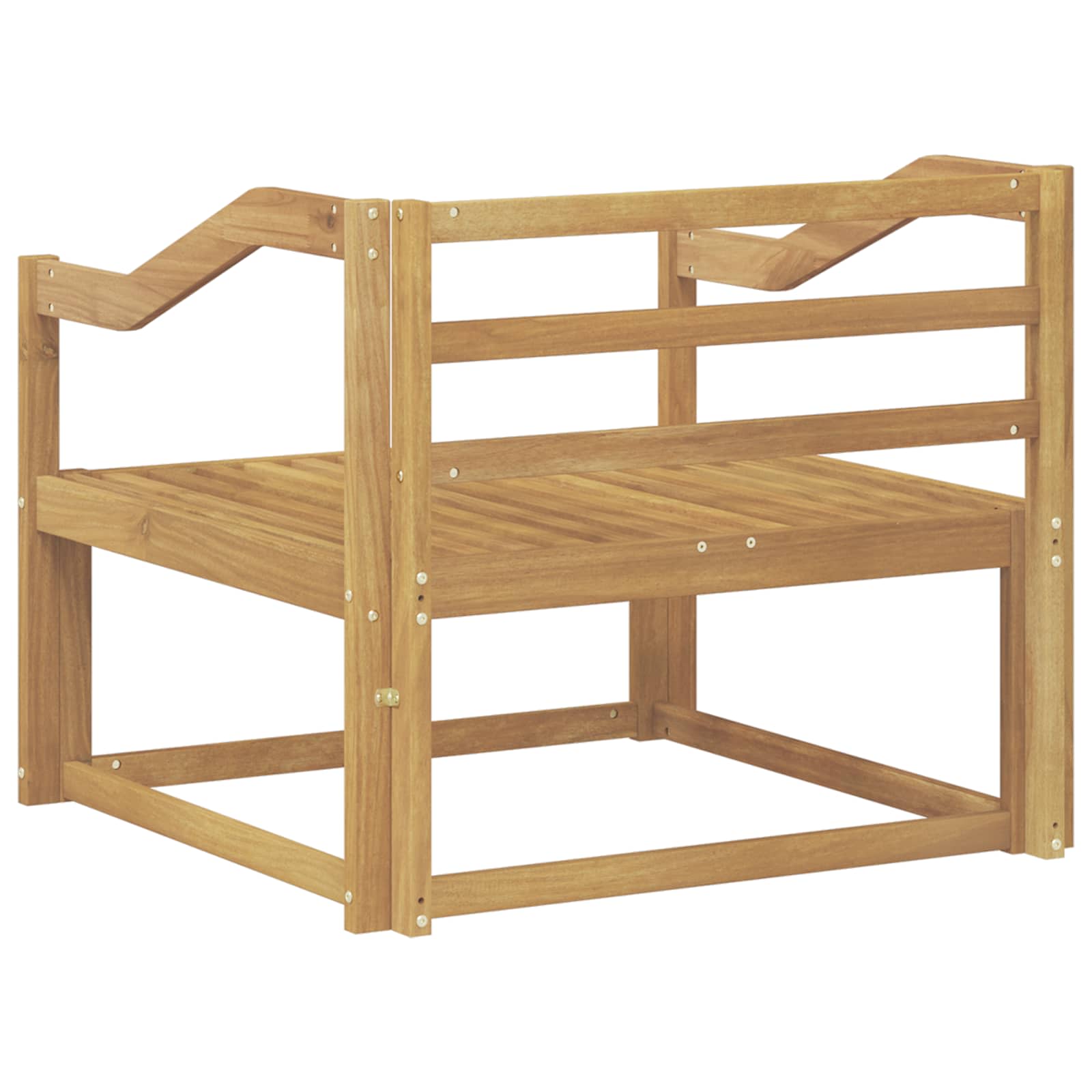 Sofa de milieu extérieur Bois d'Acacia Massif Blanc - XIOS