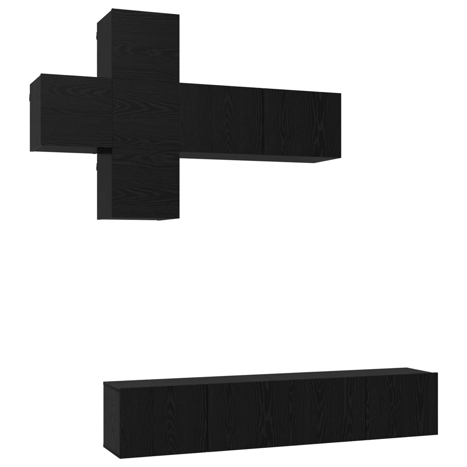 Ensemble meuble TV Montage mural 3 pcs Bois d'ingénierie - XIOS