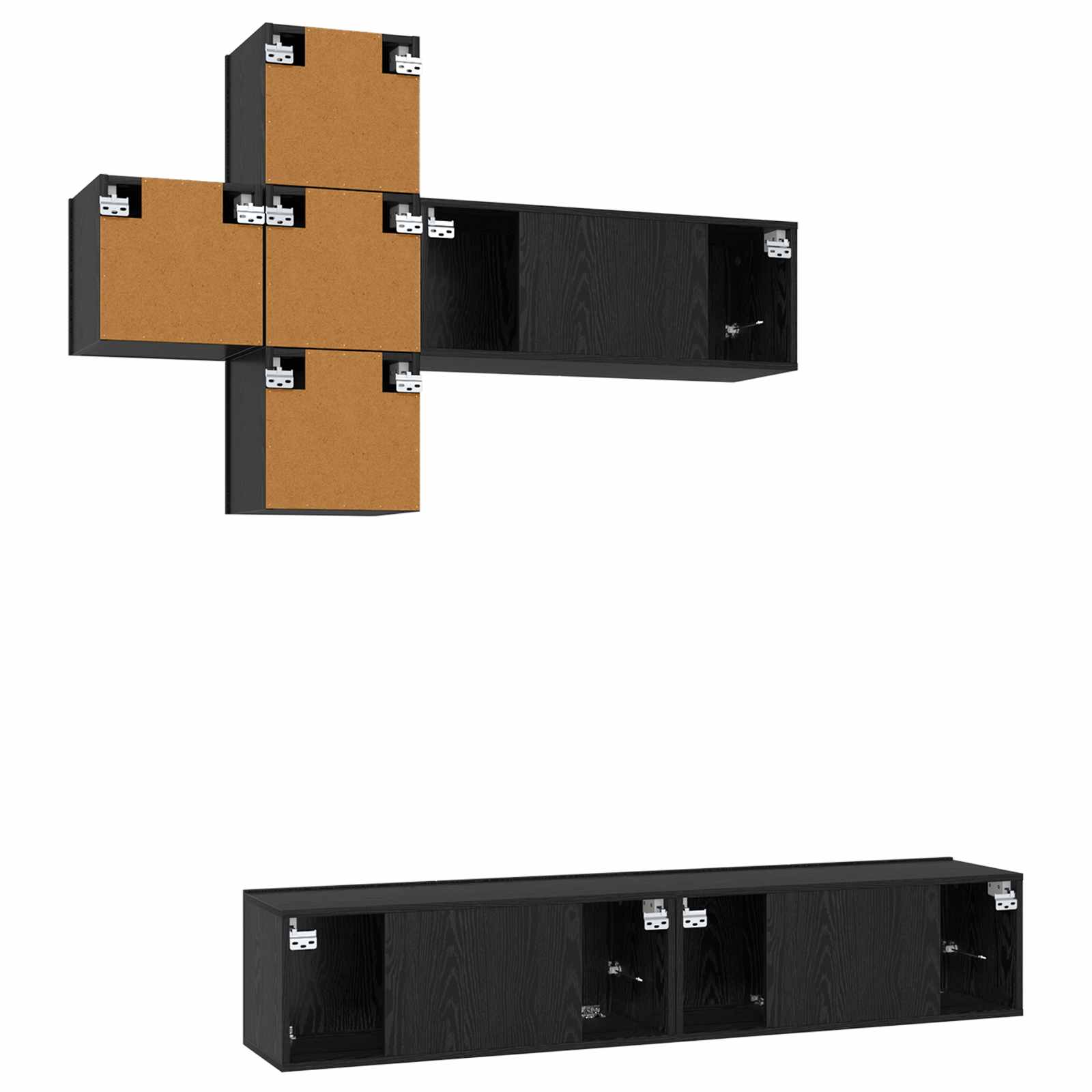 Ensemble meuble TV 8 pc Bois d'ingénierie