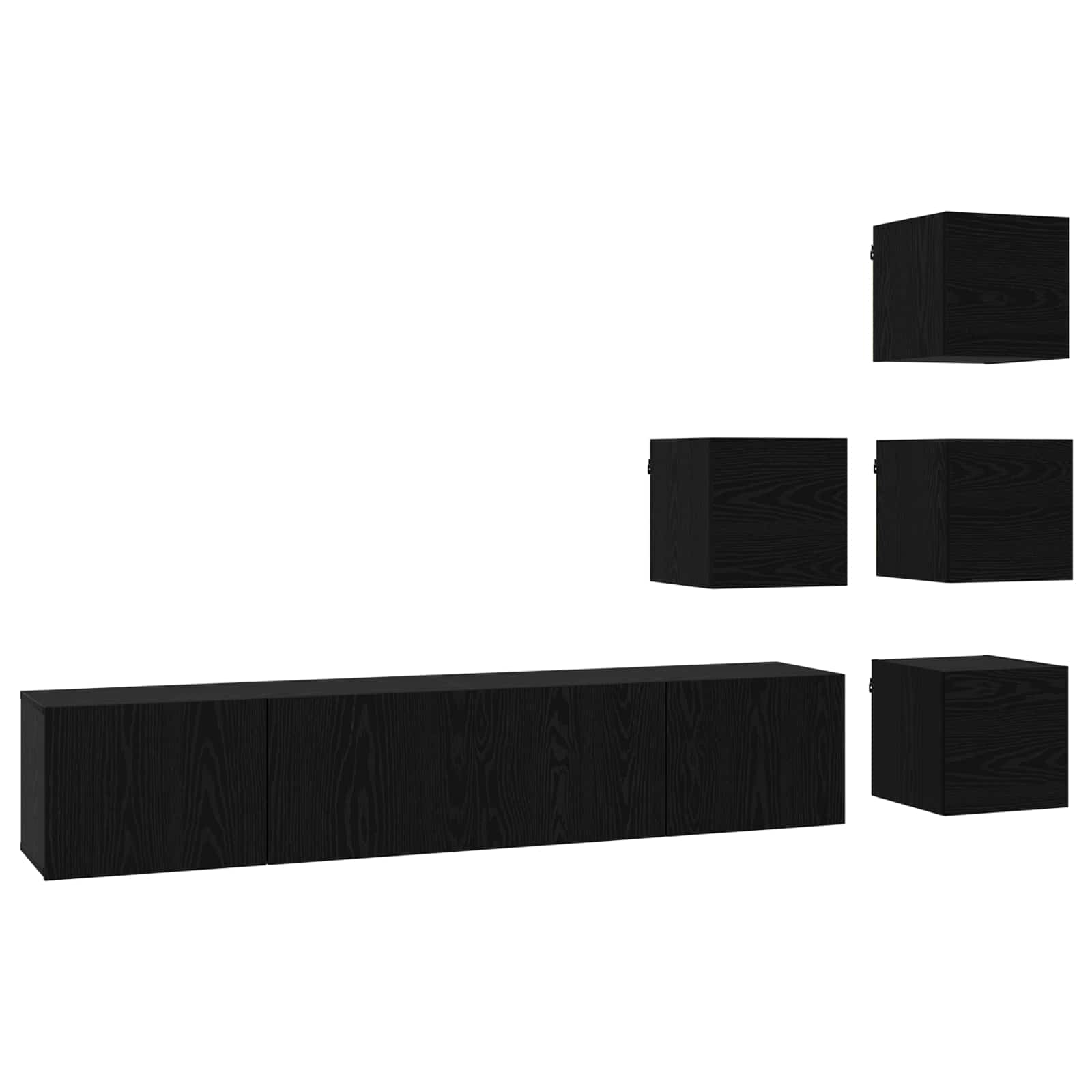 Ensemble meuble TV 6 pcs 80 x 30 x 30 cm Chêne noir - XIOS