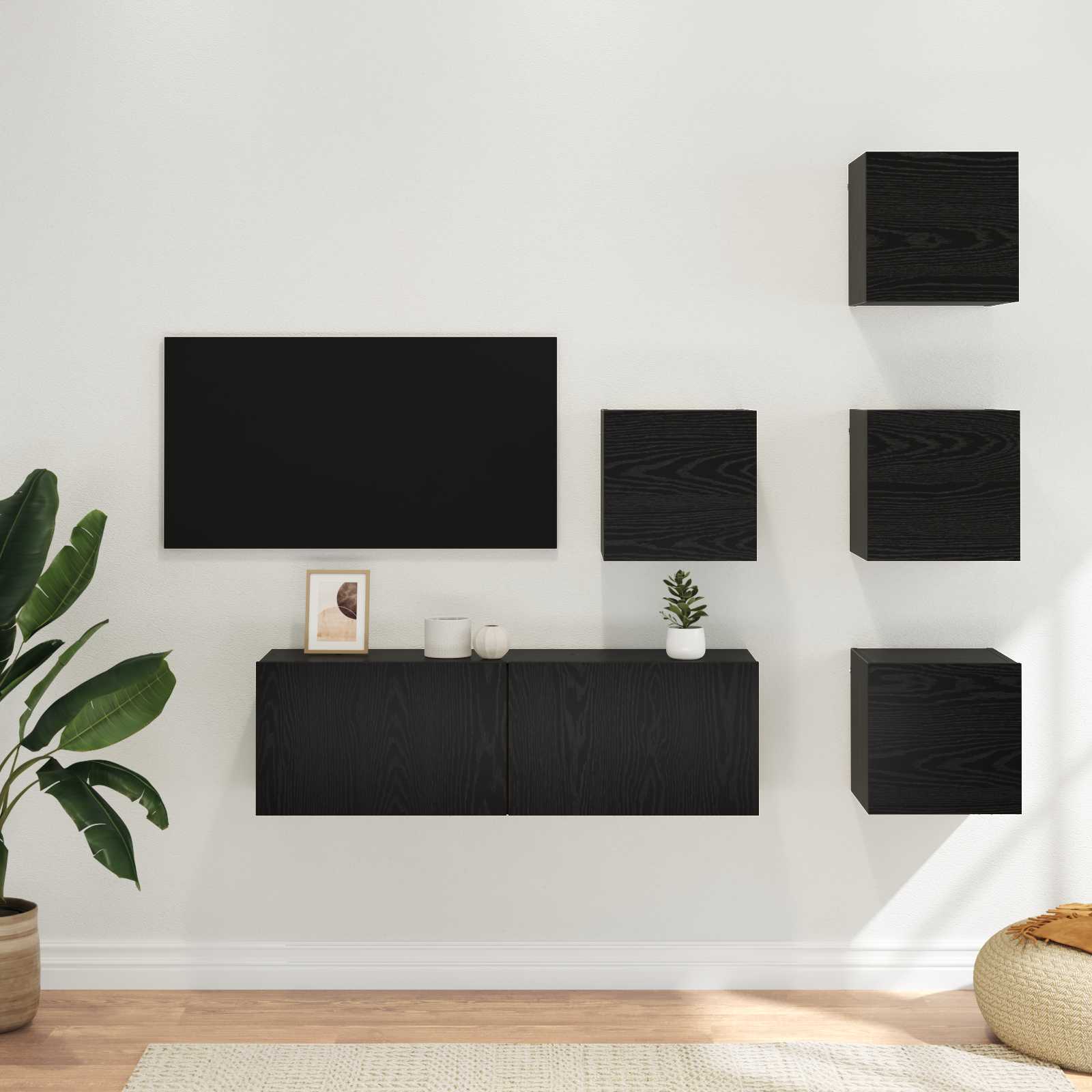 Ensemble meuble TV 5 pcs 100 x 30 x 30 cm Chêne noir - XIOS