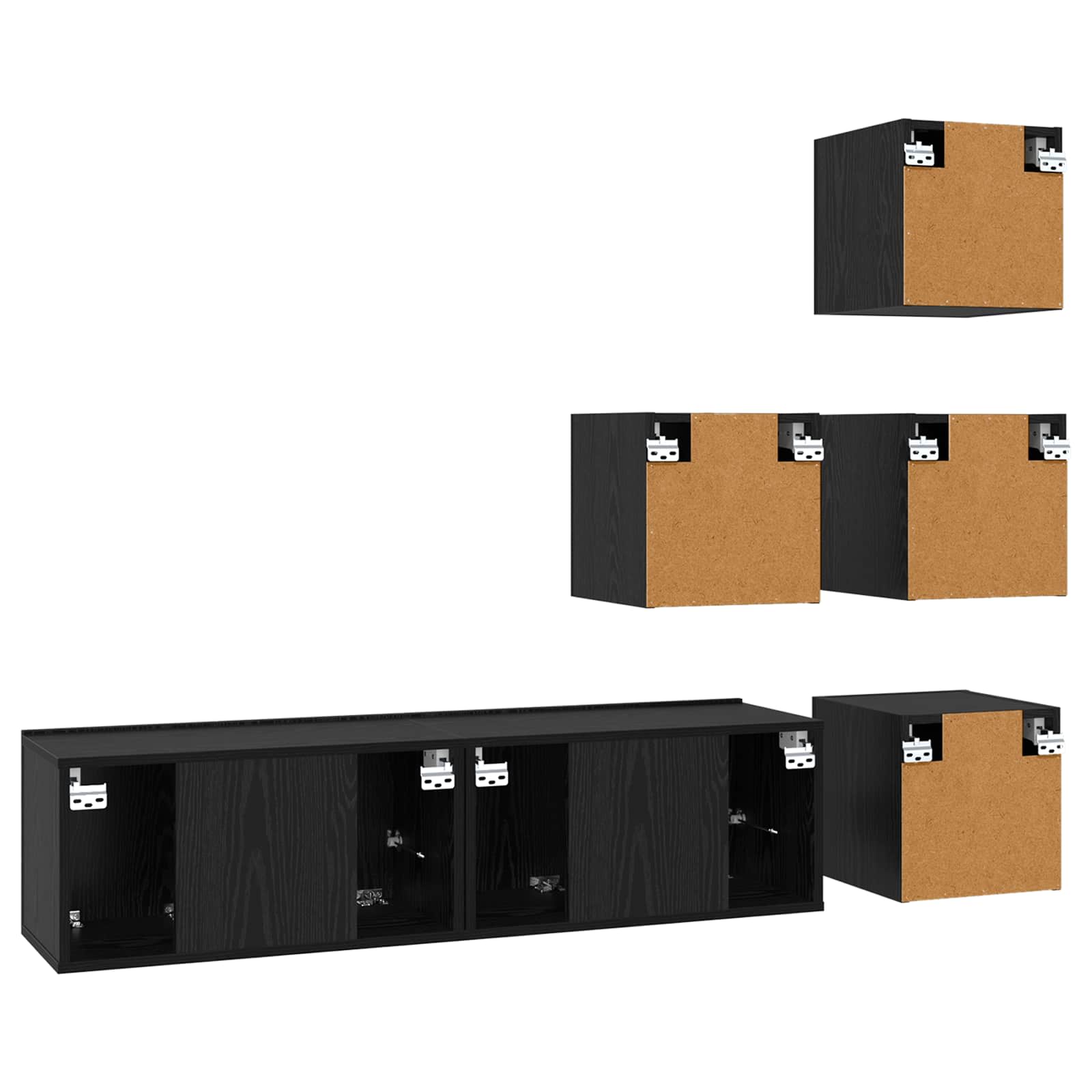 Ensemble meuble TV 6 pcs 60 x 30 x 30 cm Chêne noir - XIOS