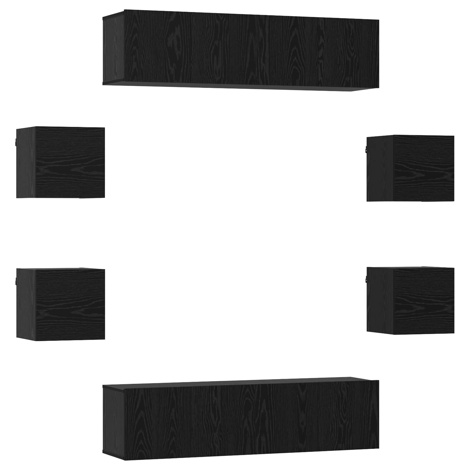 Ensemble meuble TV 8 pcs 120 x 30 x 30 cm Chêne noir - XIOS