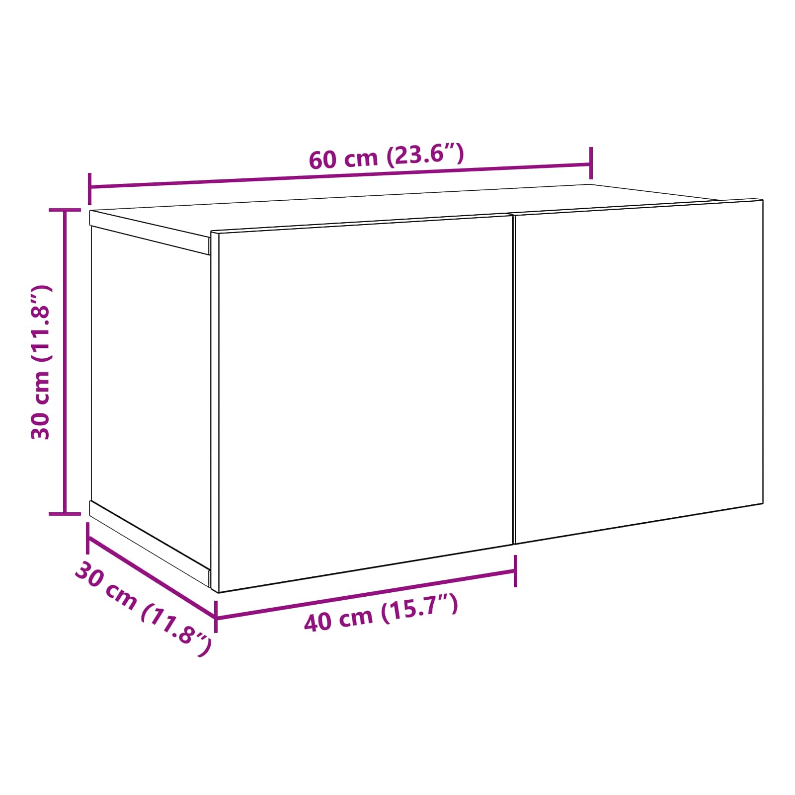 Ensemble meuble TV 10 pcs 180 x 30 x 30 cm Chêne noir - XIOS