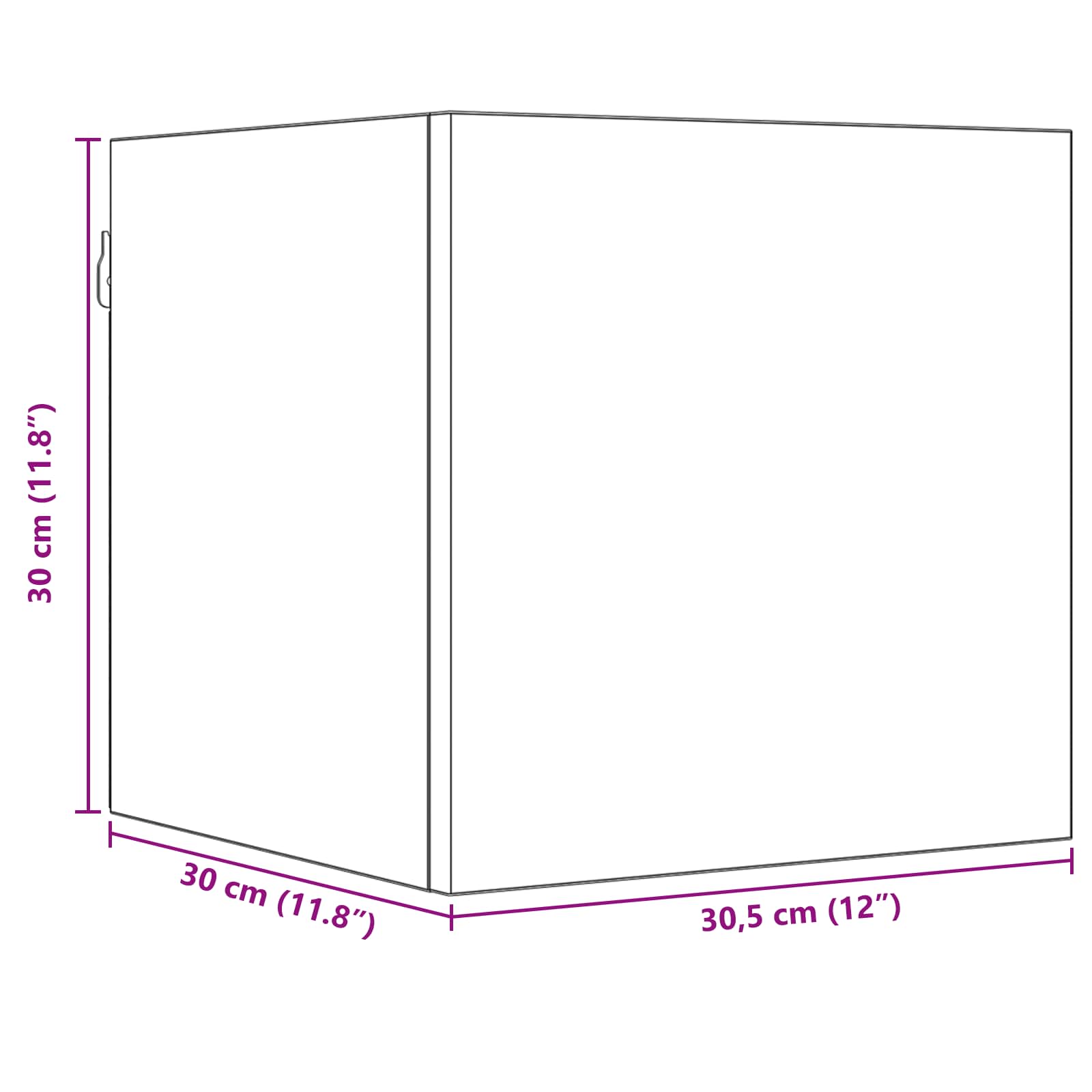 Meuble TV mural 8 pcs Chêne noir 30,5 x 30 x 30 cm - XIOS