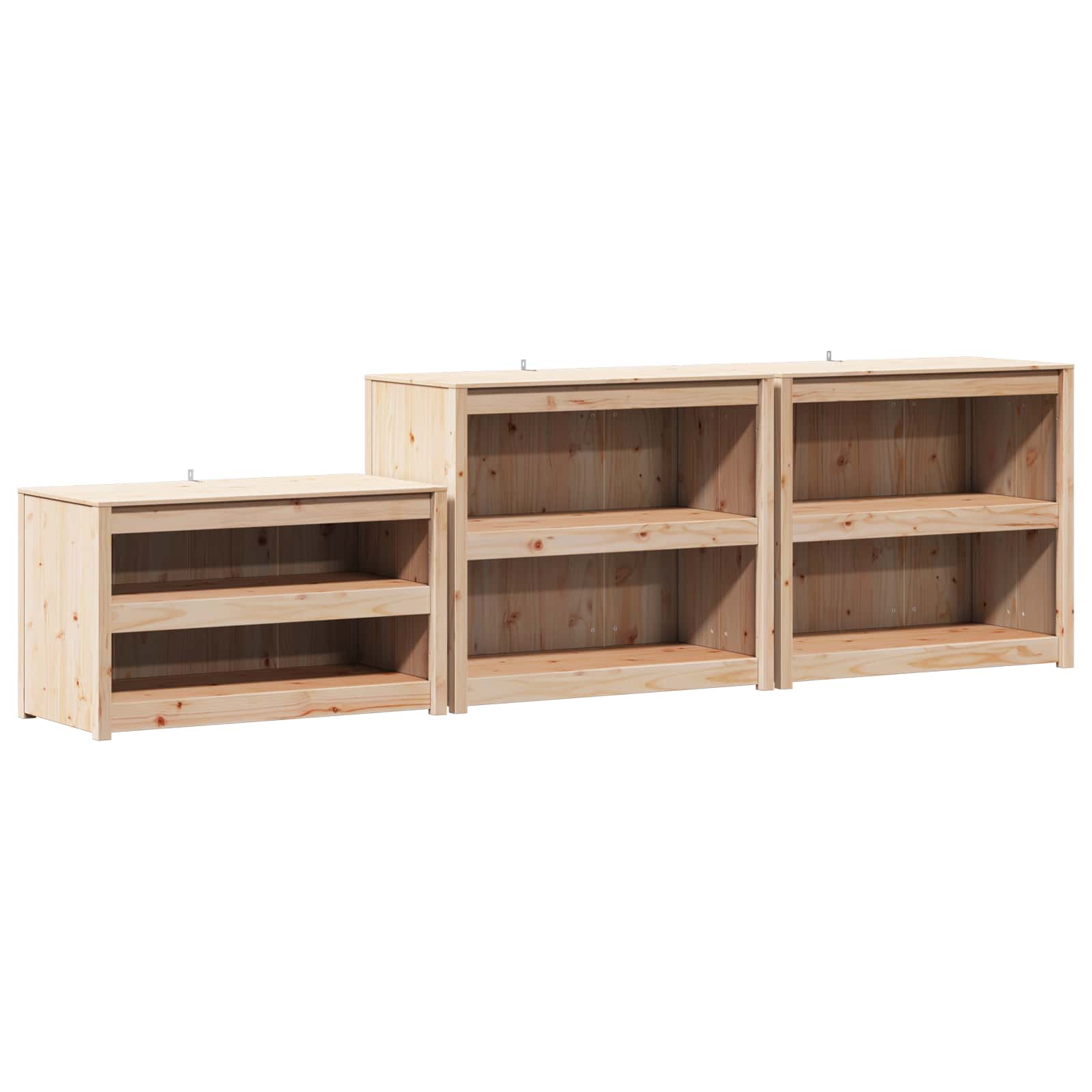 Meuble de cuisine d'extérieur MEPPEL 3 pcs Douglas Naturel